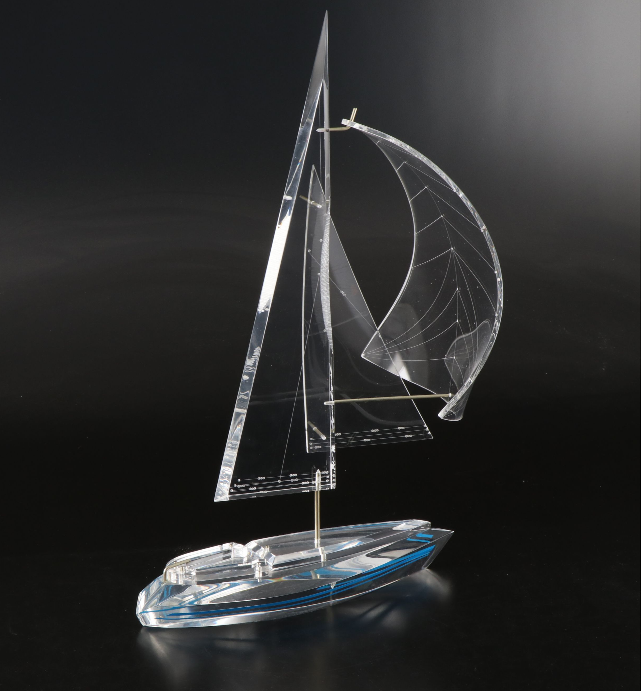 Eugene Brignola Acrylic Racing Yacht Model, Late 20th Century