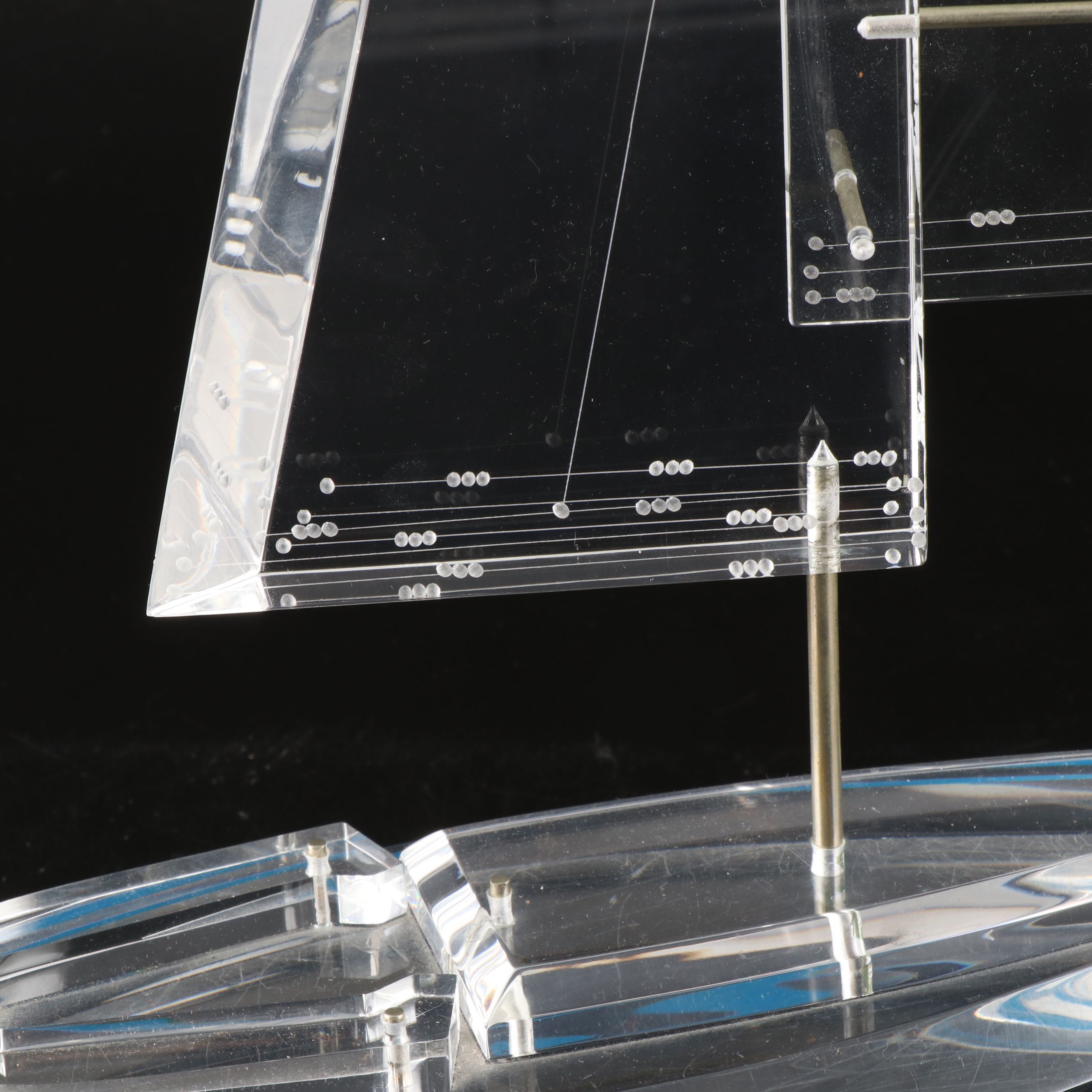 Eugene Brignola Acrylic Racing Yacht Model, Late 20th Century