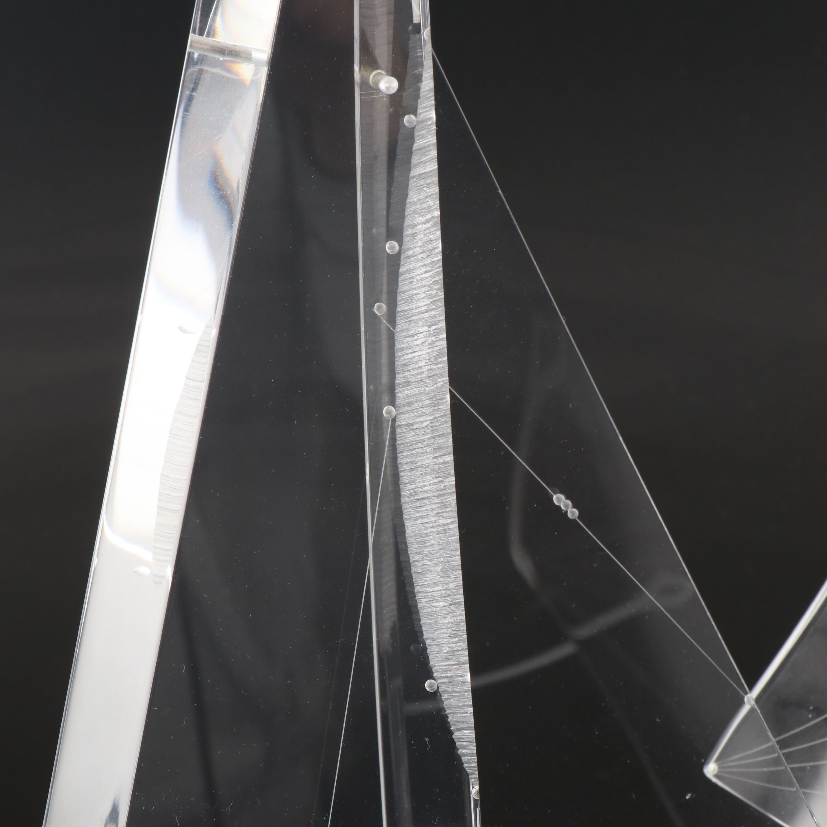 Eugene Brignola Acrylic Racing Yacht Model, Late 20th Century