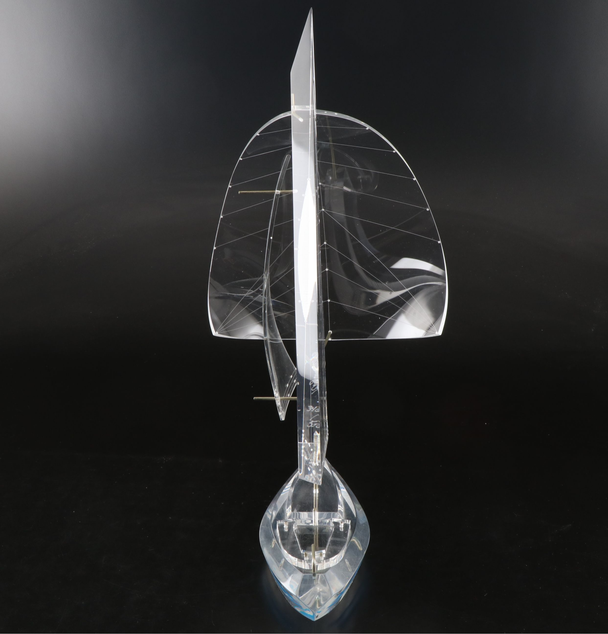 Eugene Brignola Acrylic Racing Yacht Model, Late 20th Century