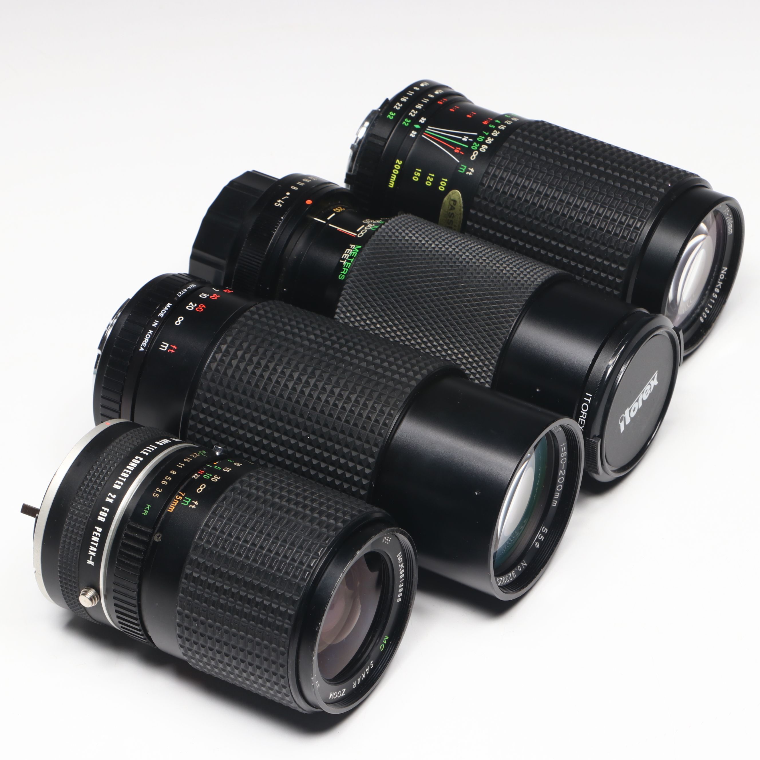 Vivitar 70–210 mm f/4.5 Macro Lens with More Camera Lenses