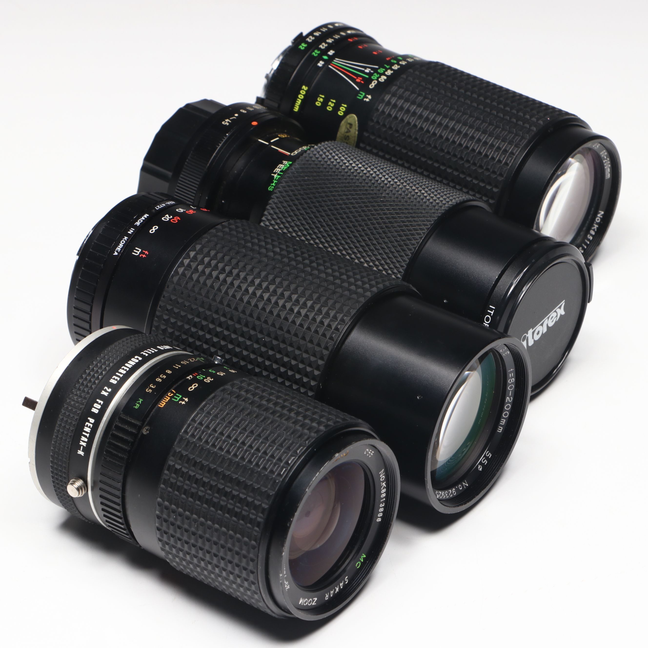 Vivitar 70–210 mm f/4.5 Macro Lens with More Camera Lenses