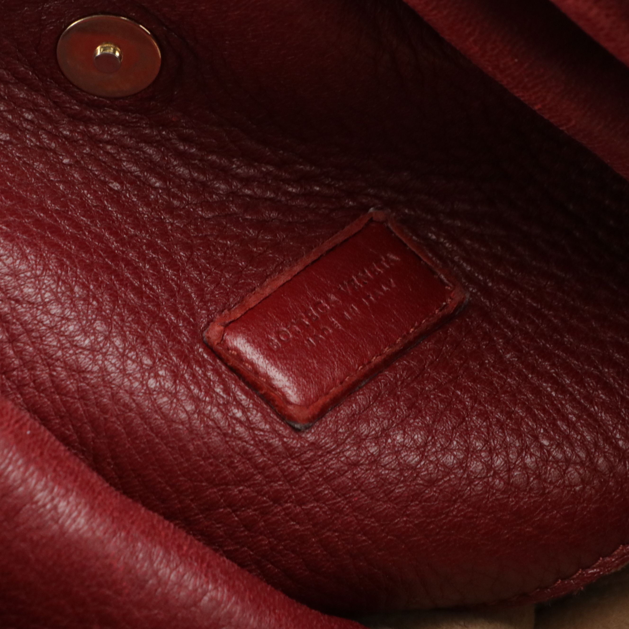 Bottega Veneta Slouchy Braided Strap Hobo Bag in Deep Red Grained Leather