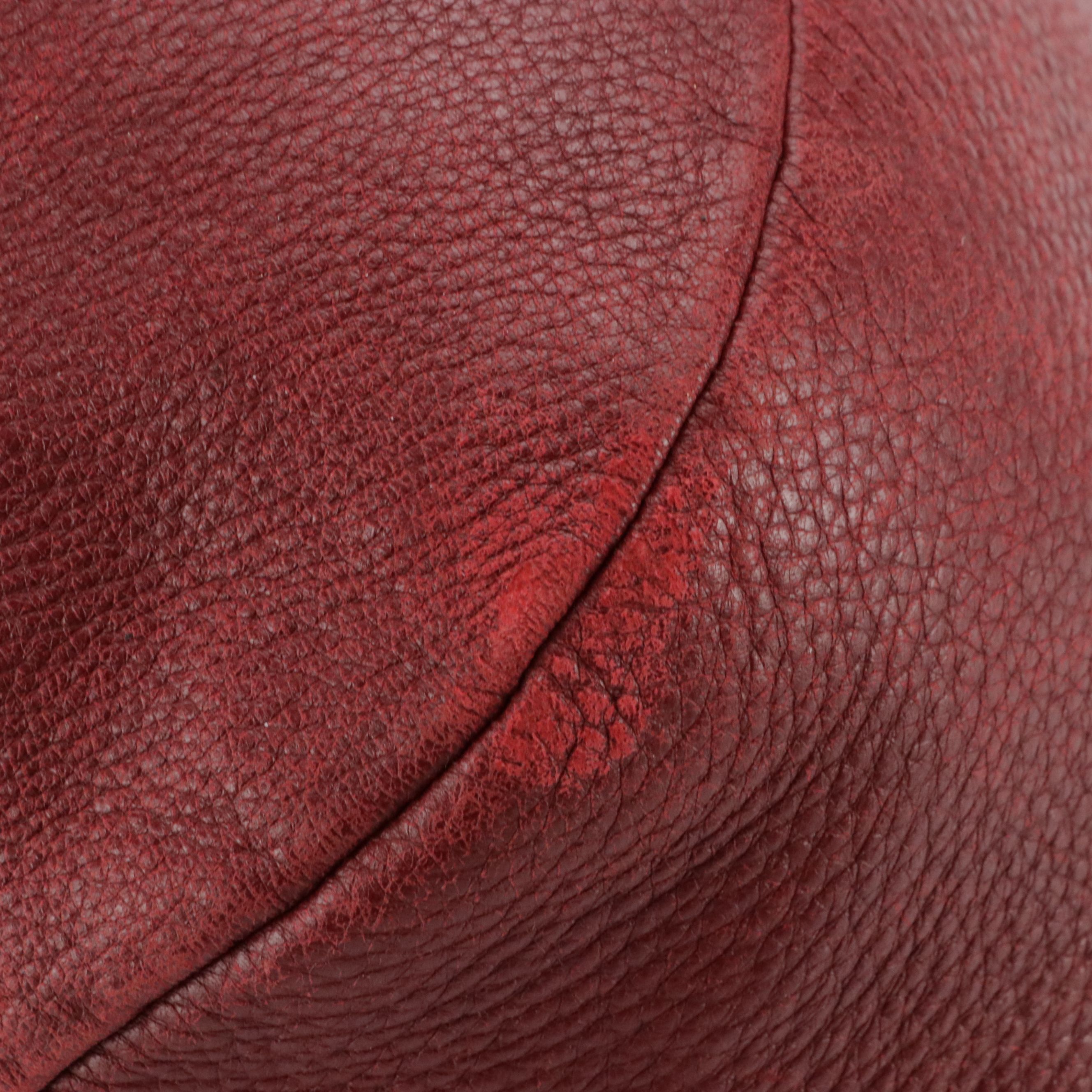 Bottega Veneta Slouchy Braided Strap Hobo Bag in Deep Red Grained Leather