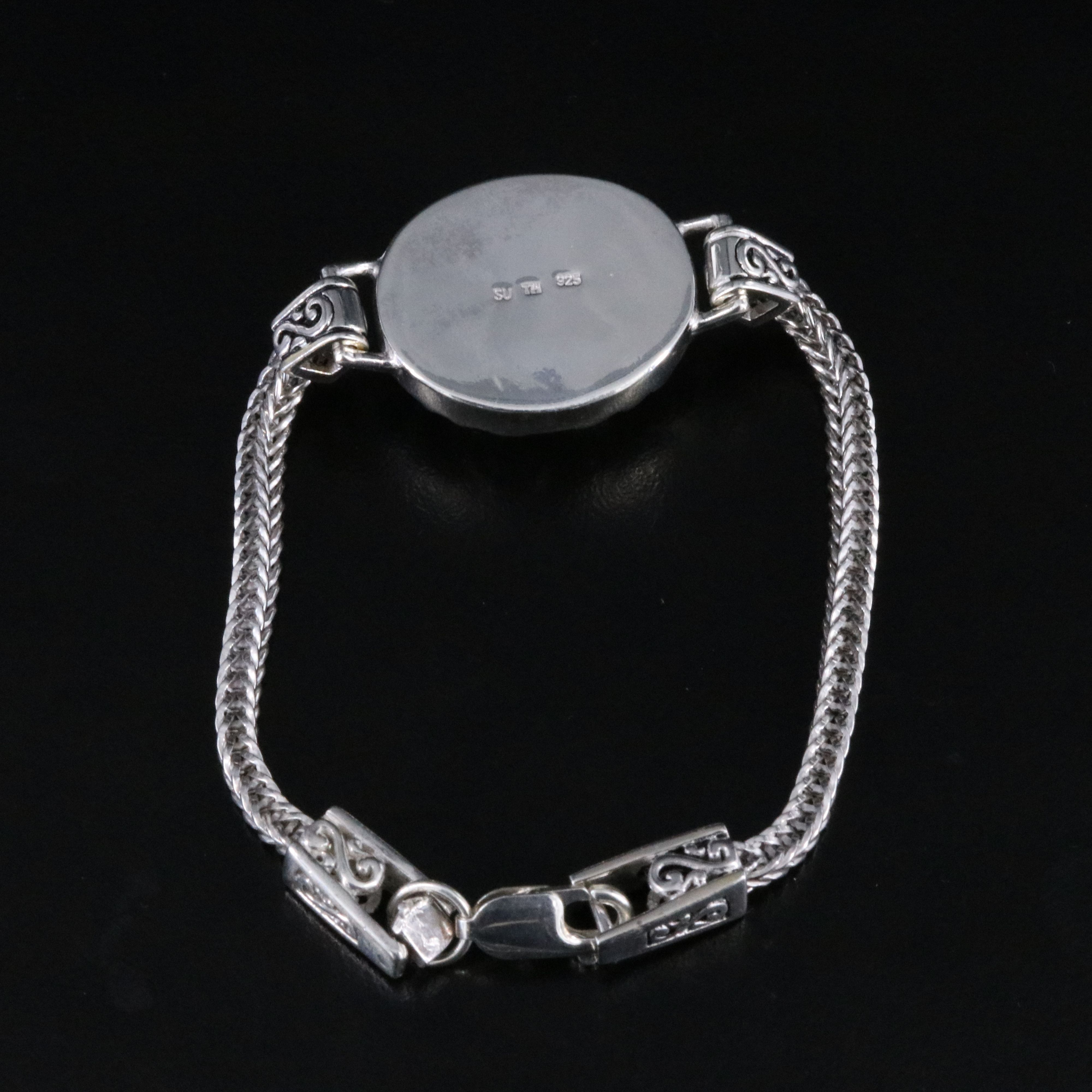 Sterling Floral Scrollwork Bracelet