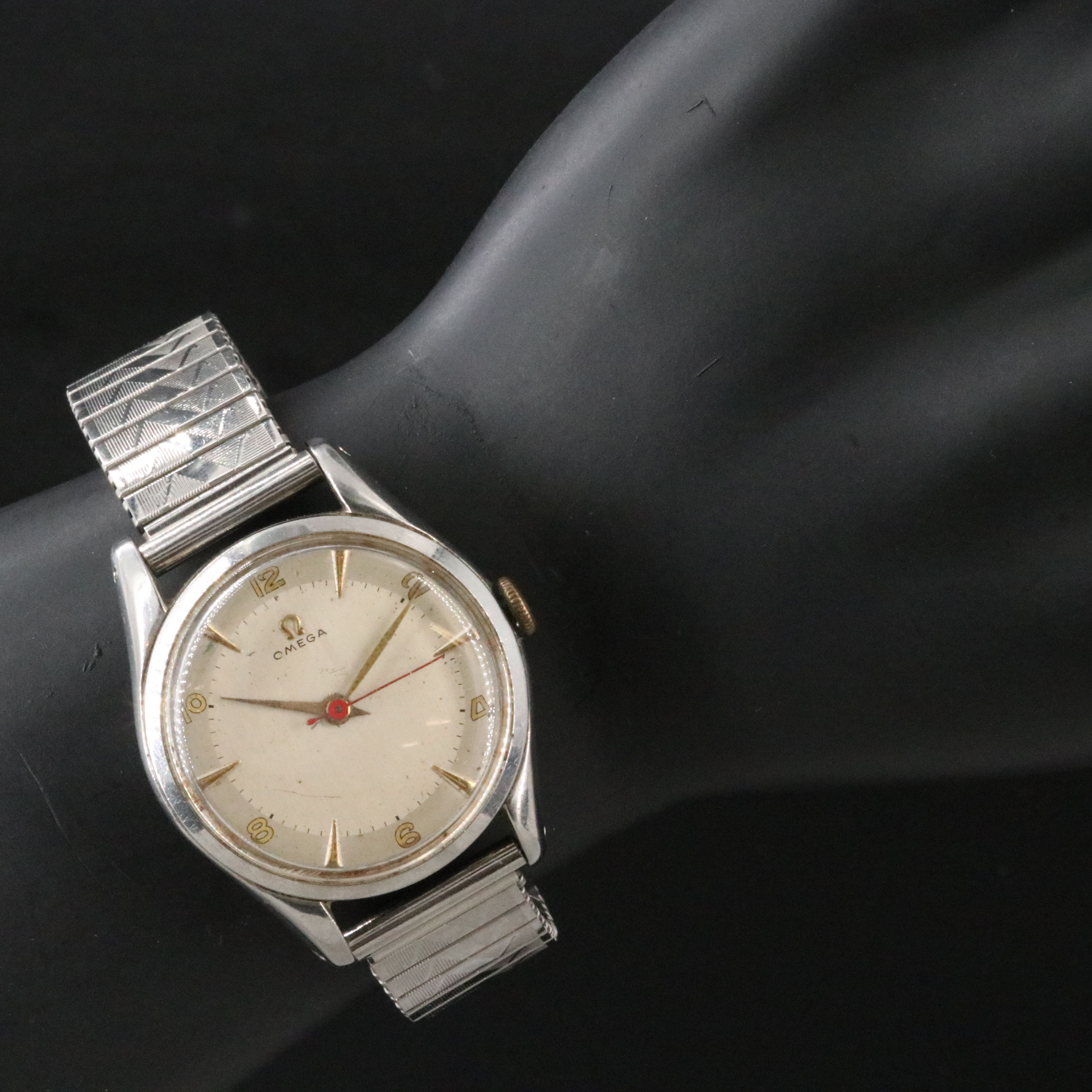 Vintage Omega St. Steel Stem Wind Watch