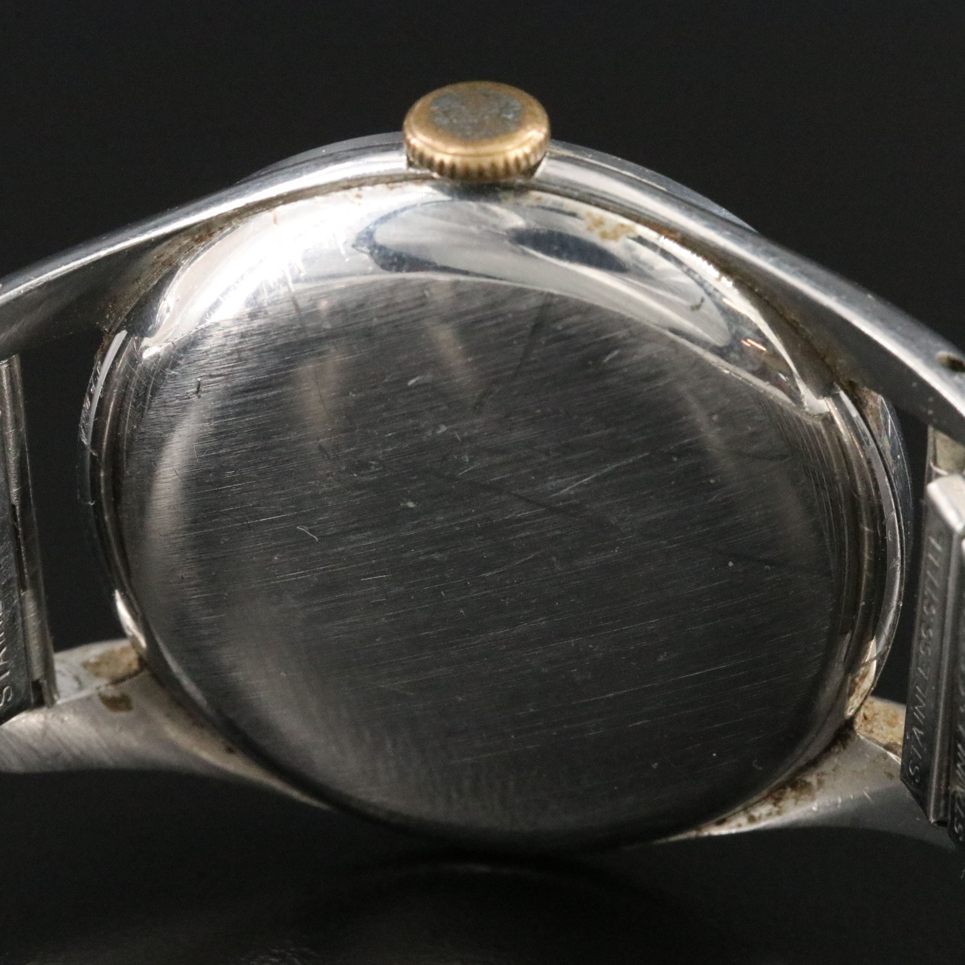 Vintage Omega St. Steel Stem Wind Watch