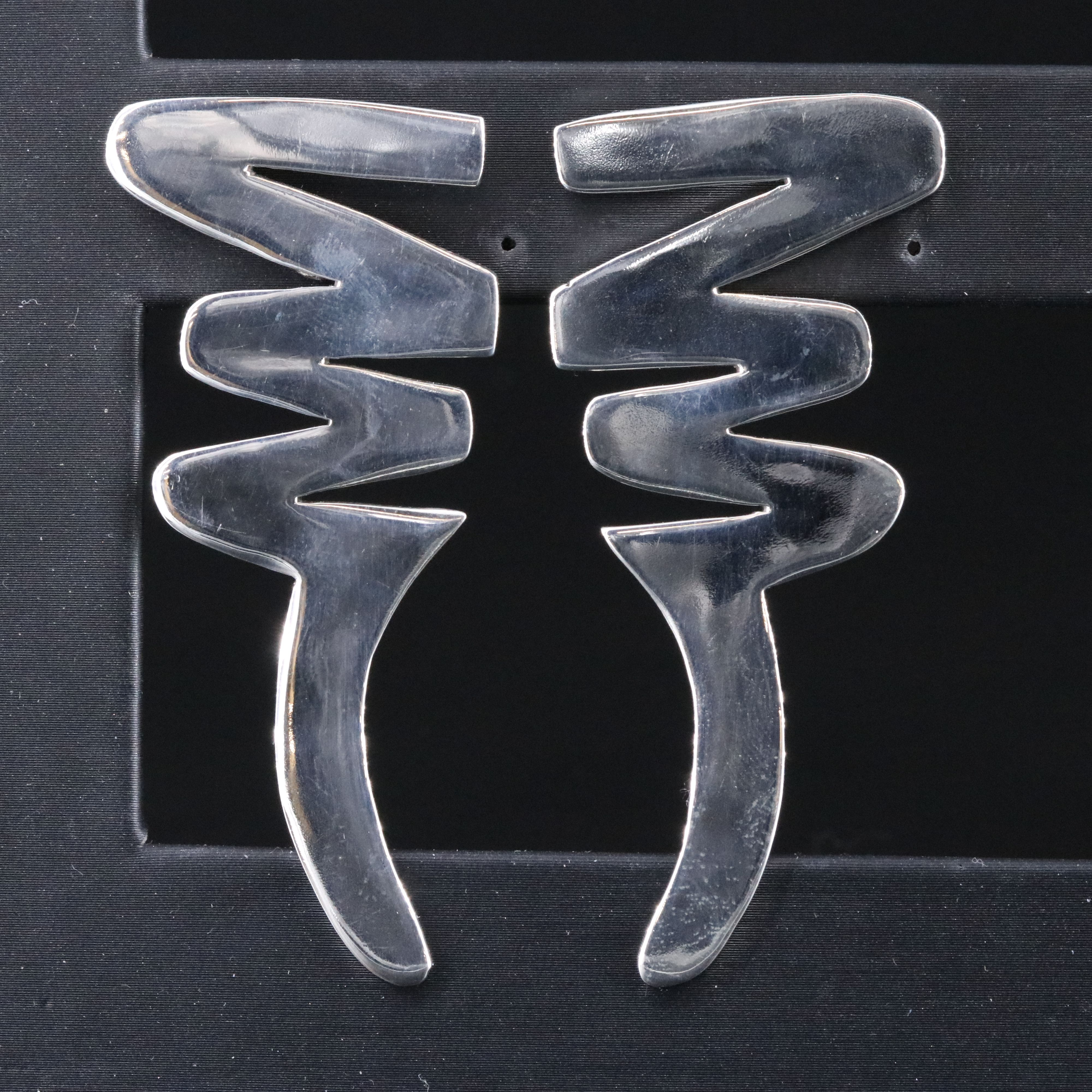 Mexican Sterling Zig-Zag Earrings