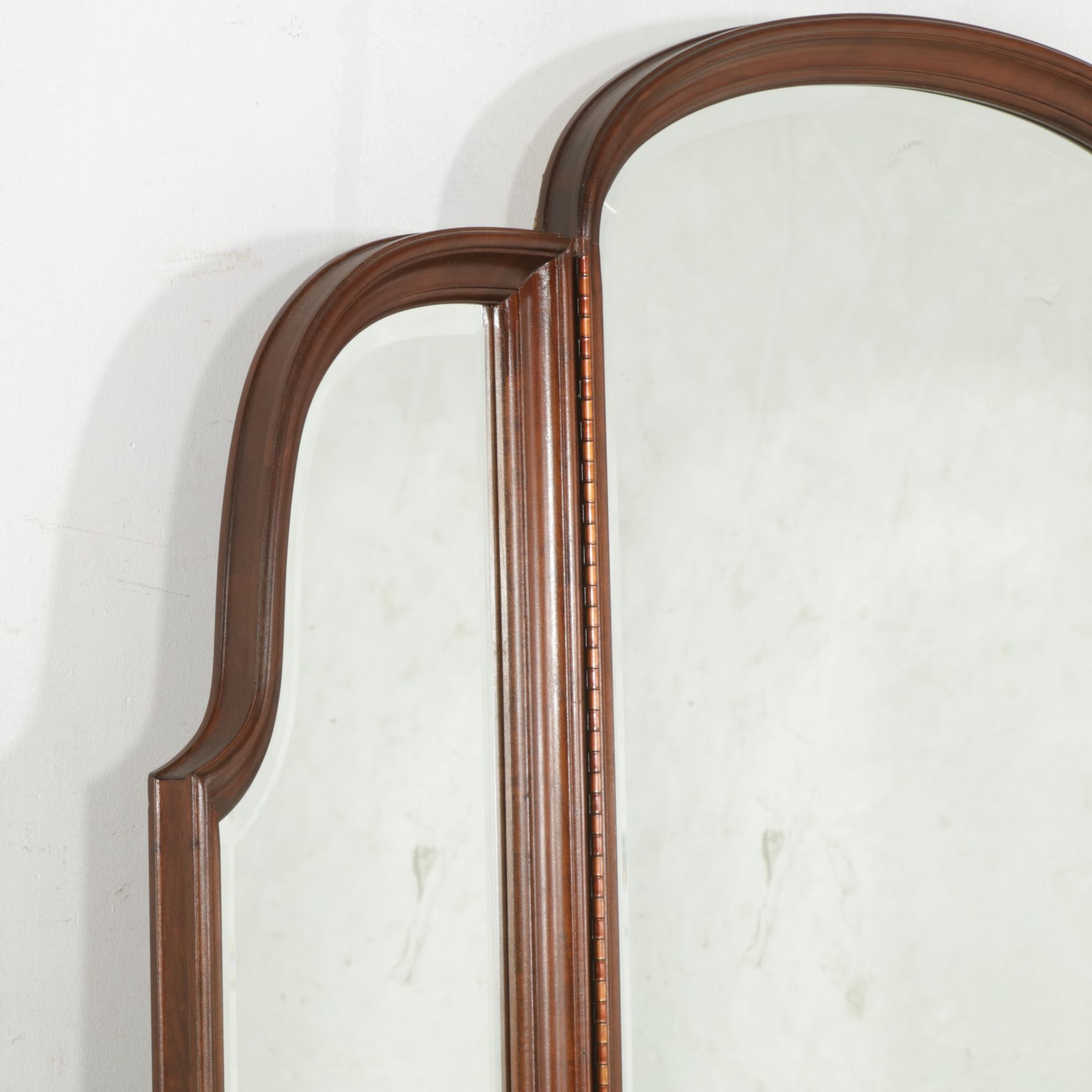 Ethan Allen Federal Style Cherry Dresser with Tri-Fold Mirror