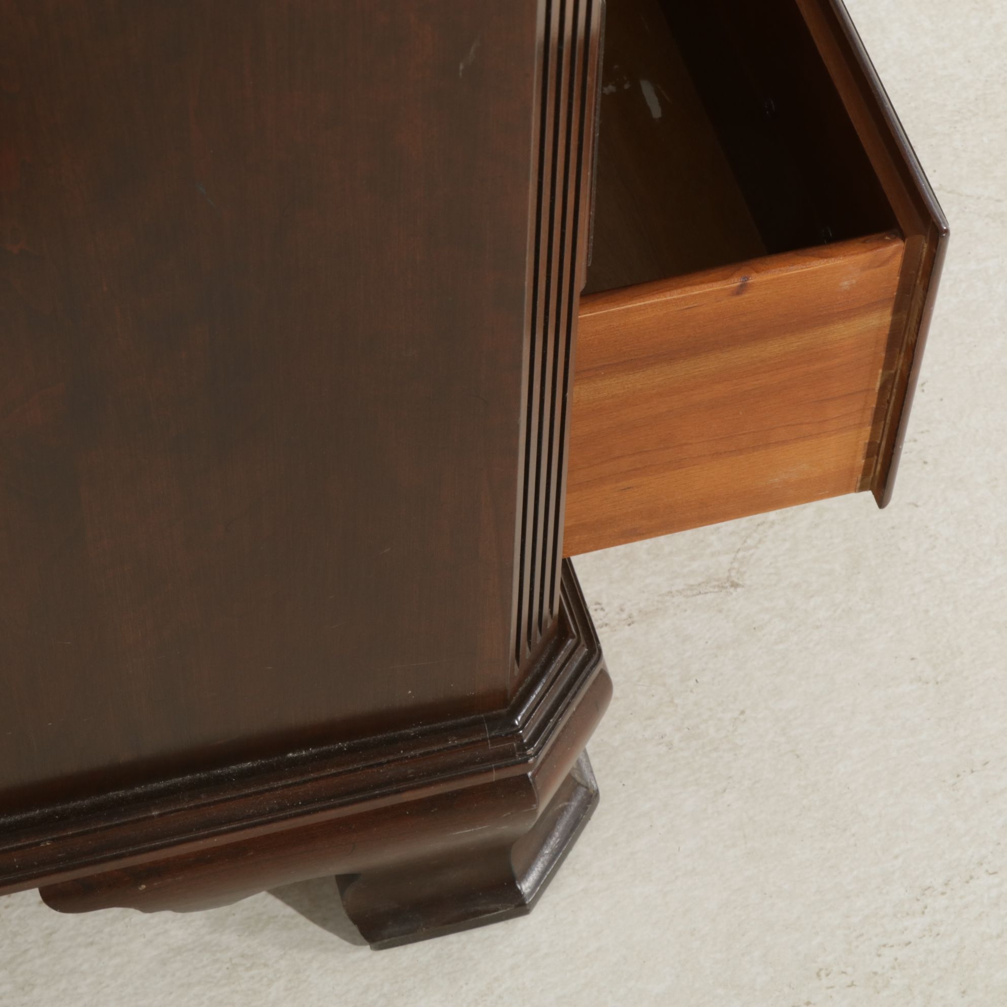 Ethan Allen Federal Style Cherry Dresser with Tri-Fold Mirror