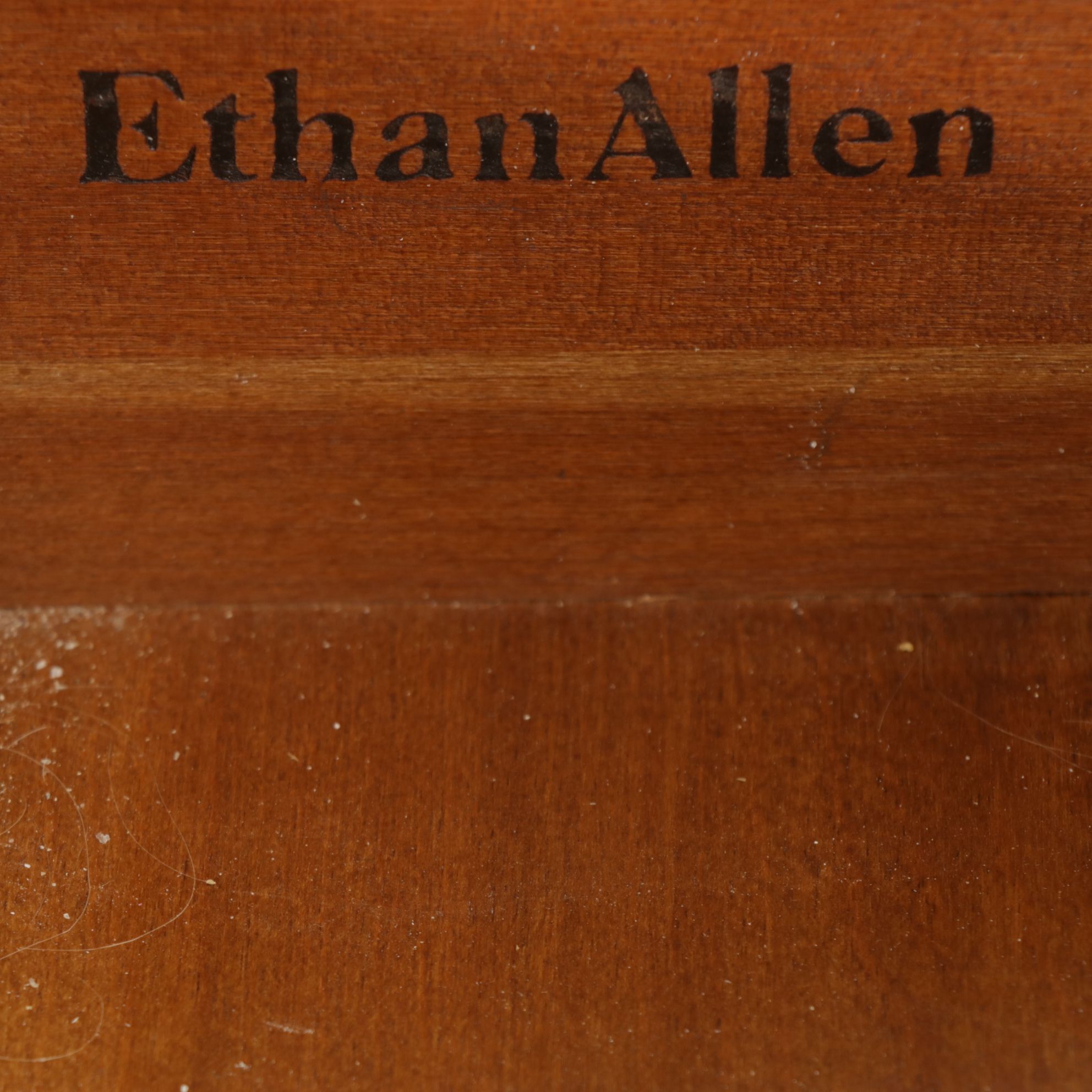 Ethan Allen Federal Style Cherry Dresser with Tri-Fold Mirror