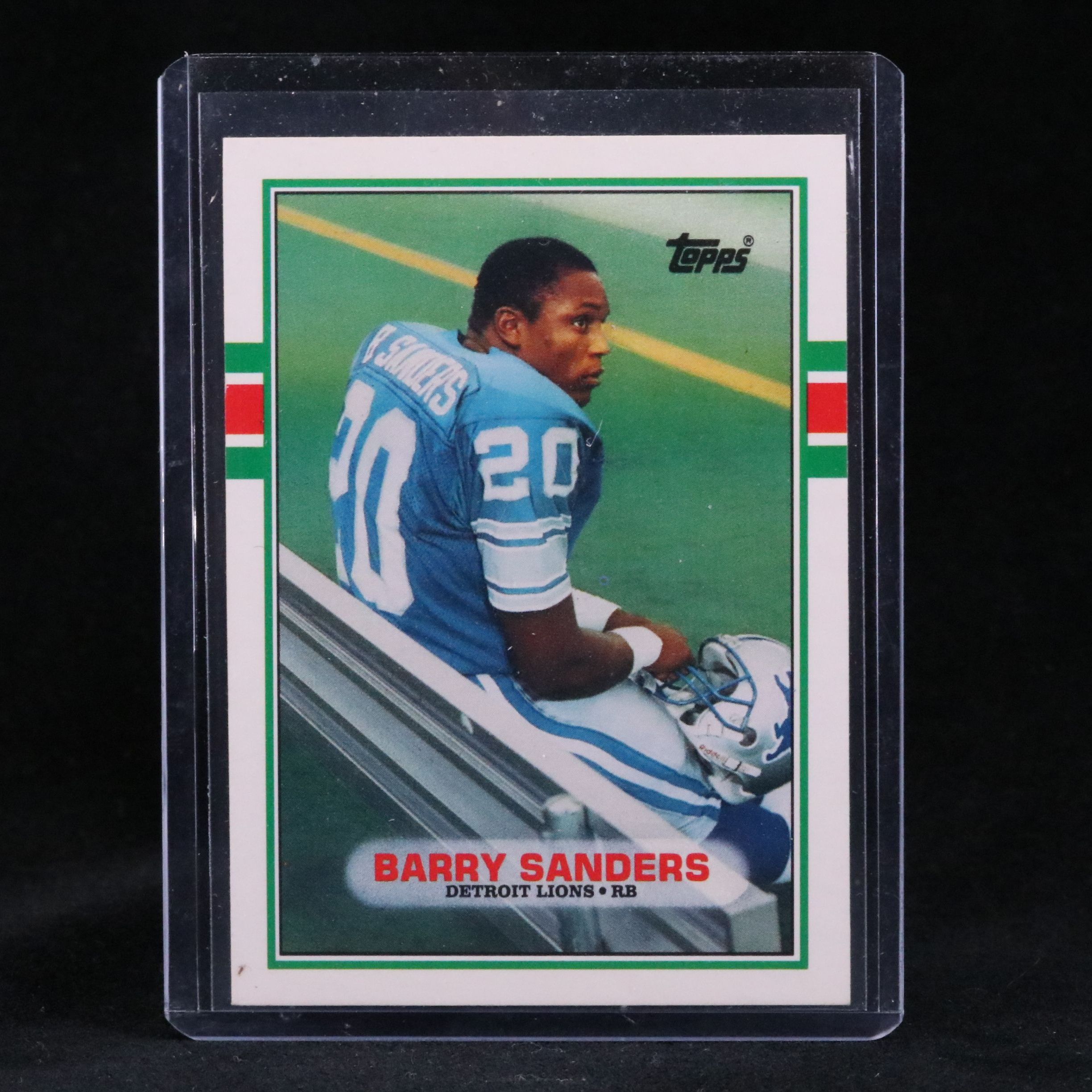 1989 Topps Traded Barry Sanders Detroit Lions Rookie Football Card