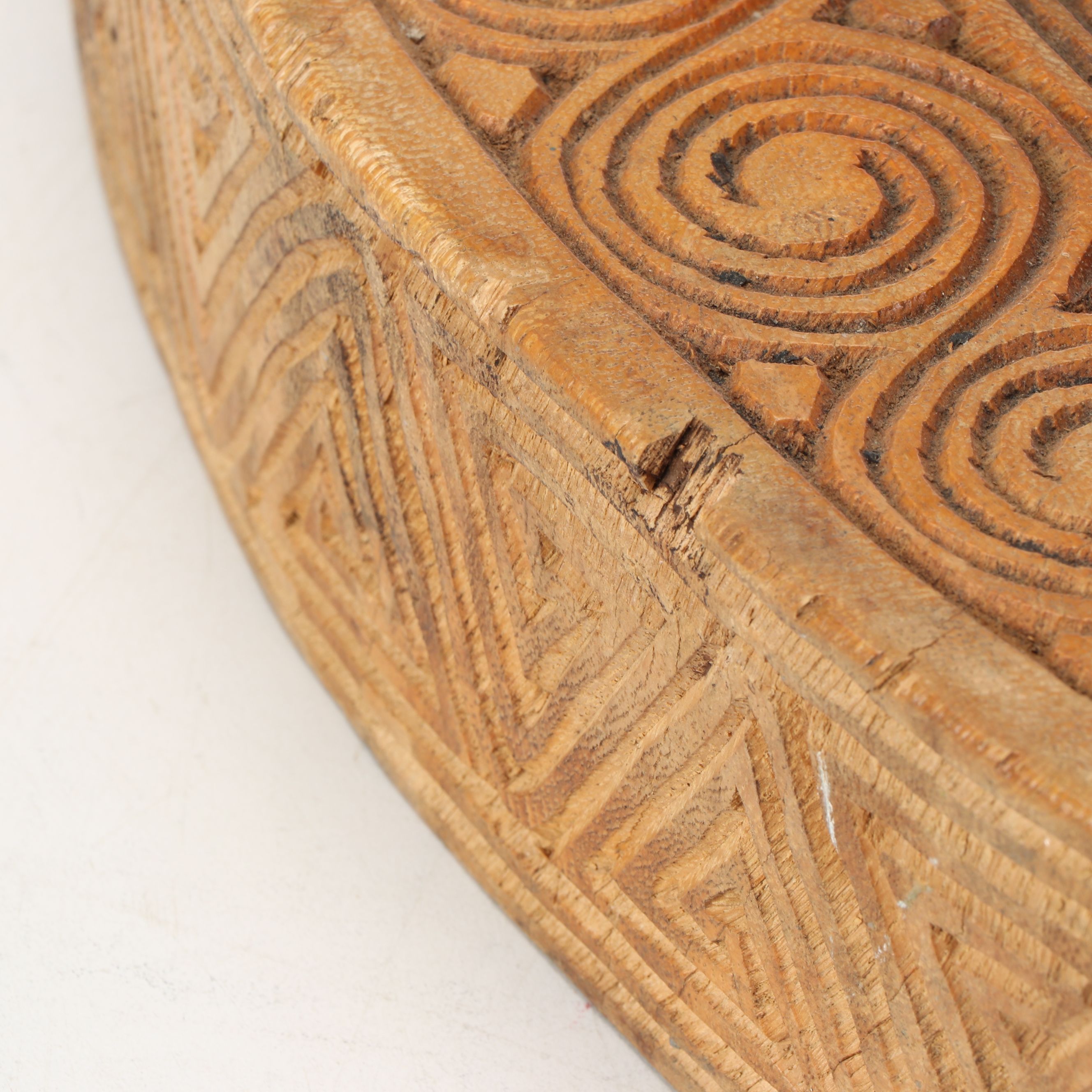 Indonesian Tribal Dayak Style "Aso" Double Dragon Pedestal Table