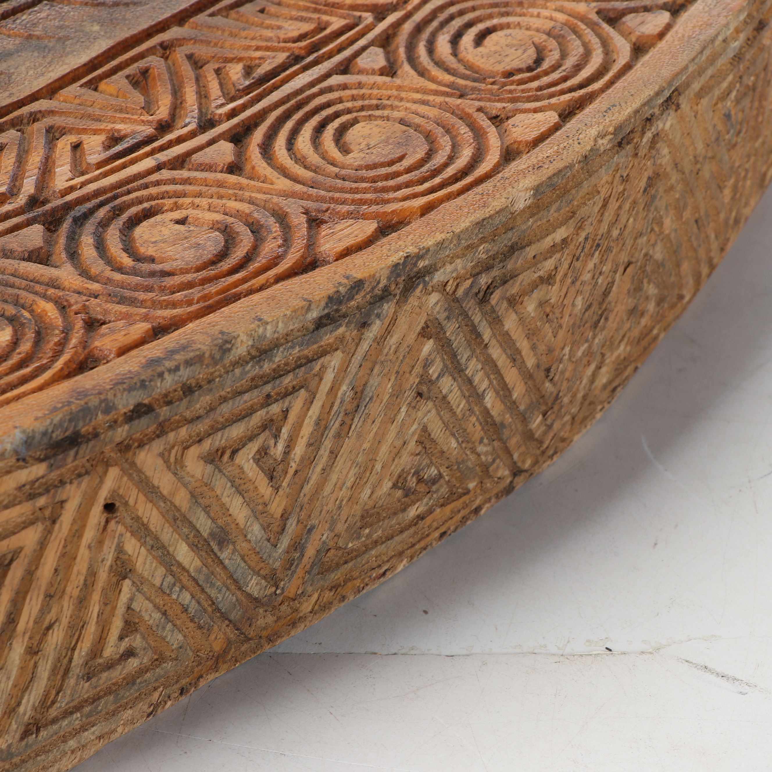 Indonesian Tribal Dayak Style "Aso" Double Dragon Pedestal Table