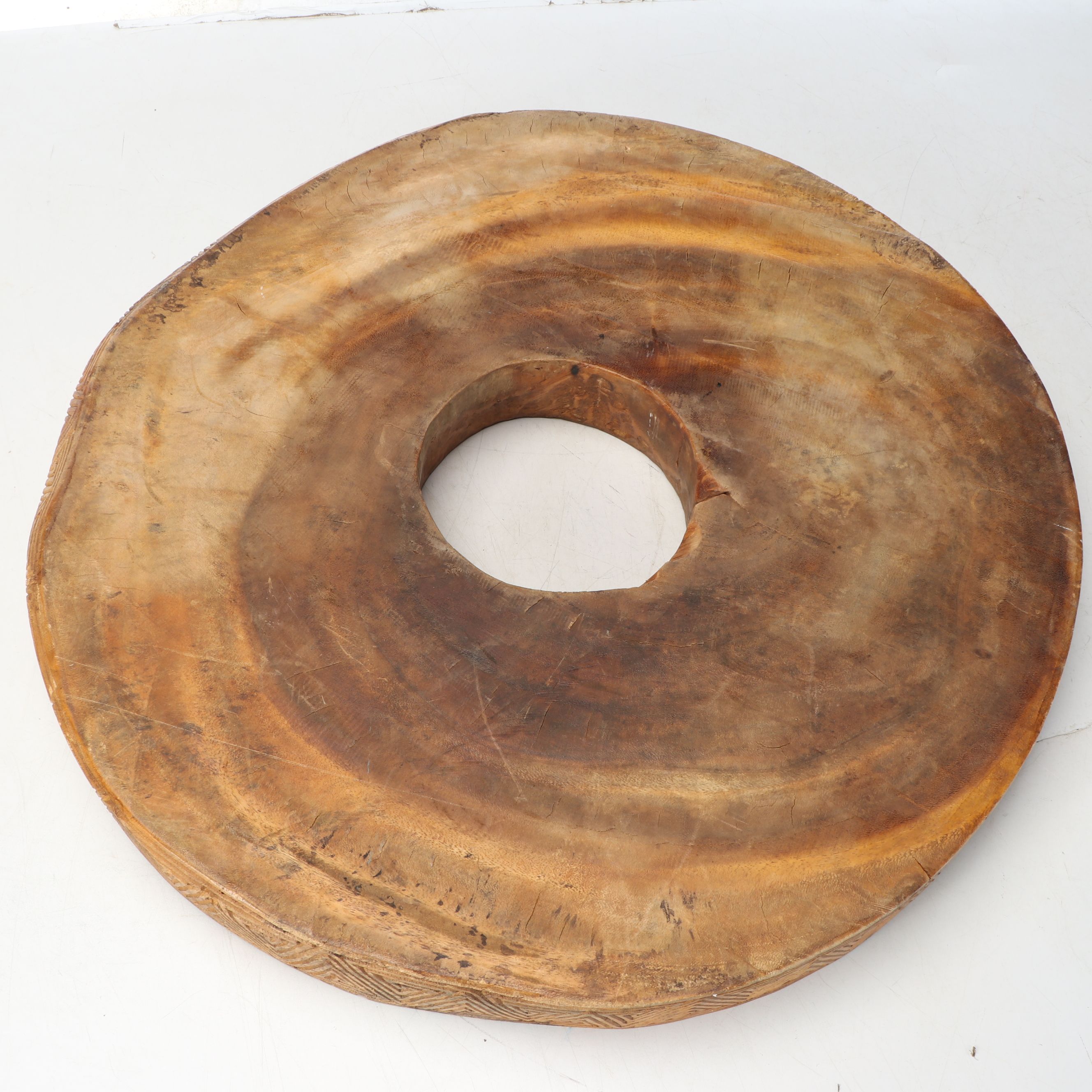 Indonesian Tribal Dayak Style "Aso" Double Dragon Pedestal Table