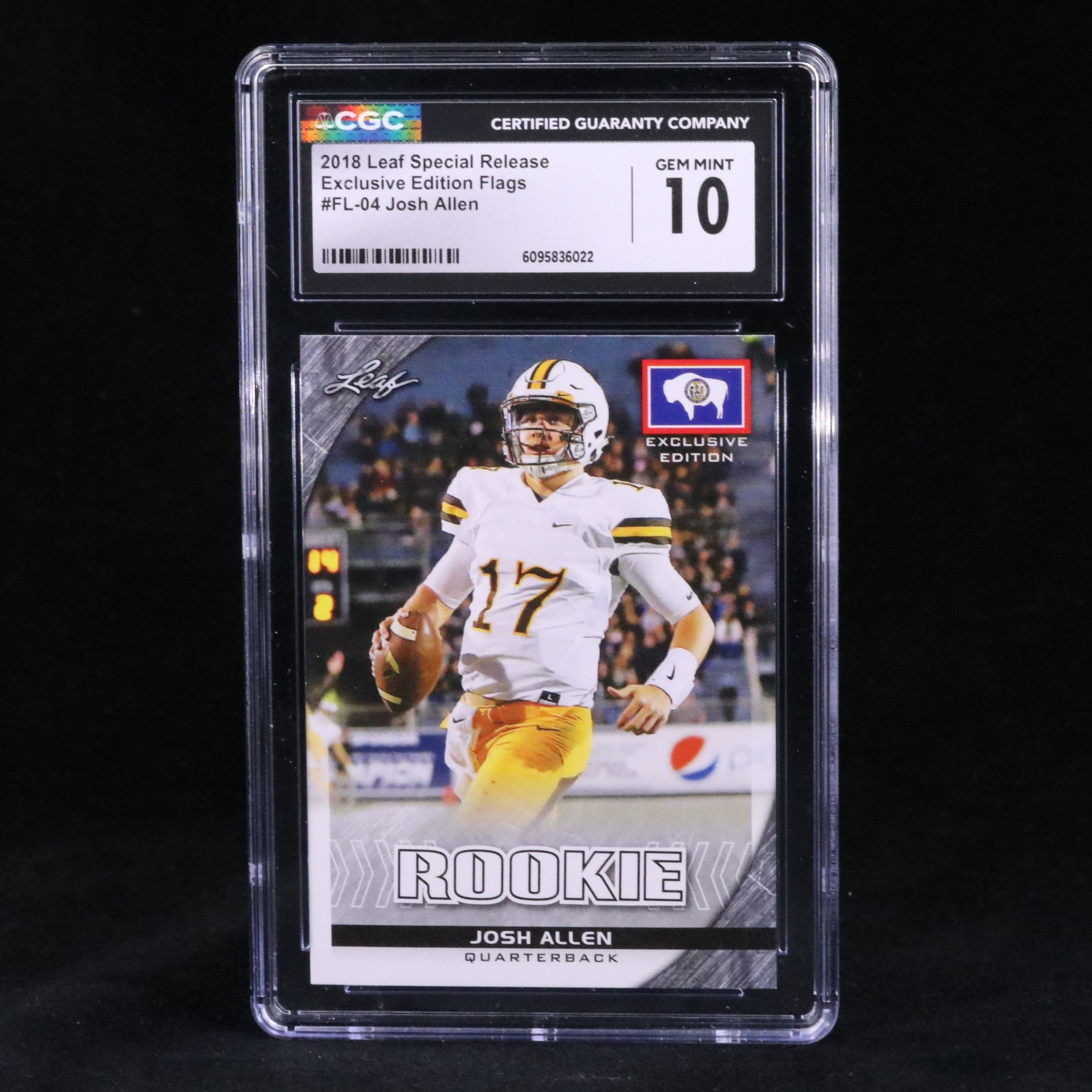 2018 Leaf Special Release Josh Allen Exclusive Edition Flags Rookie Card CGC 10