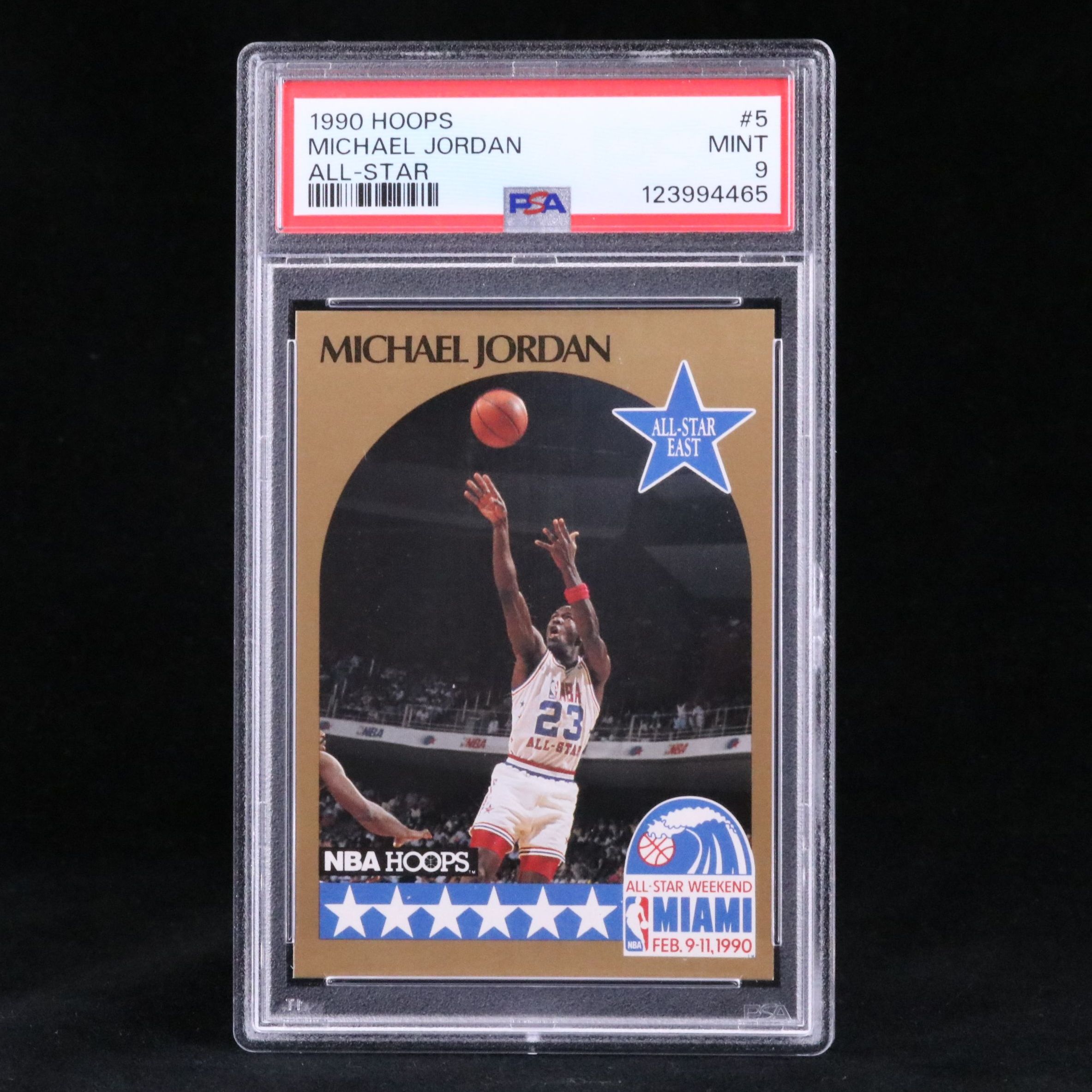 1990 NBA Hoops Michael Jordan All-Star Basketball Card Graded PSA 9