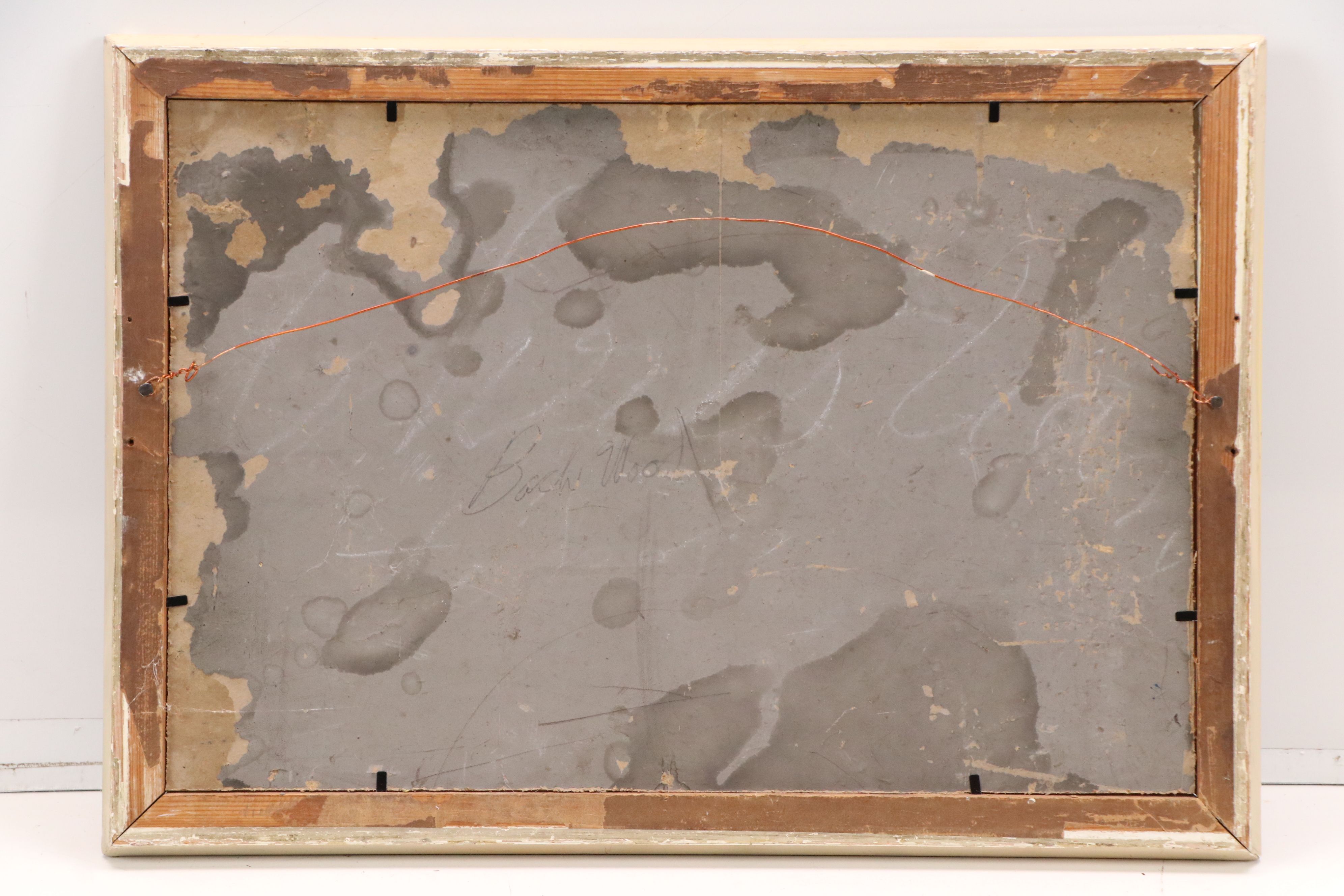 Oil Painting of Duck and Her Ducklings, Early Mid-20th Century