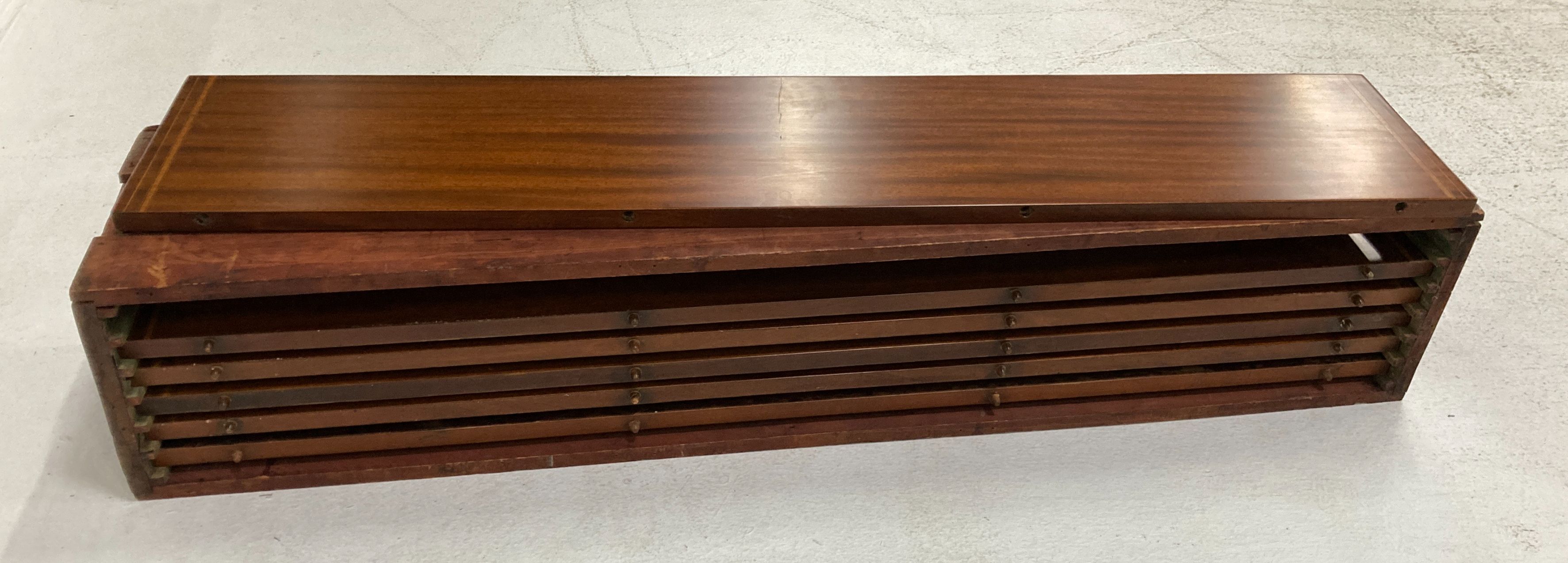 Seven-Piece Federal Style Inlaid Mahogany Dining Suite, Mid to Late 20th Century