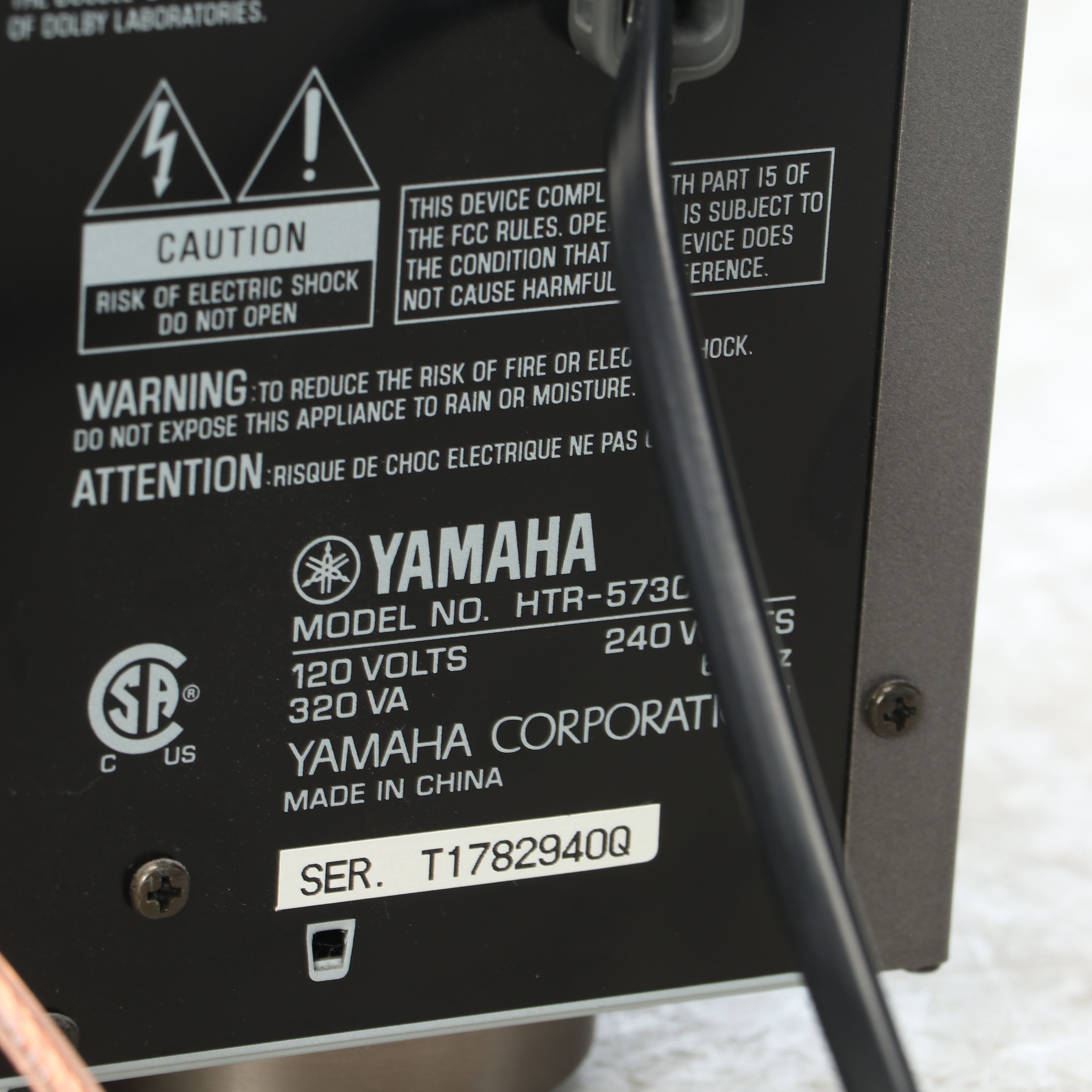 Yamaha Natural Sound AV Receiver with Home Theater Speaker Set