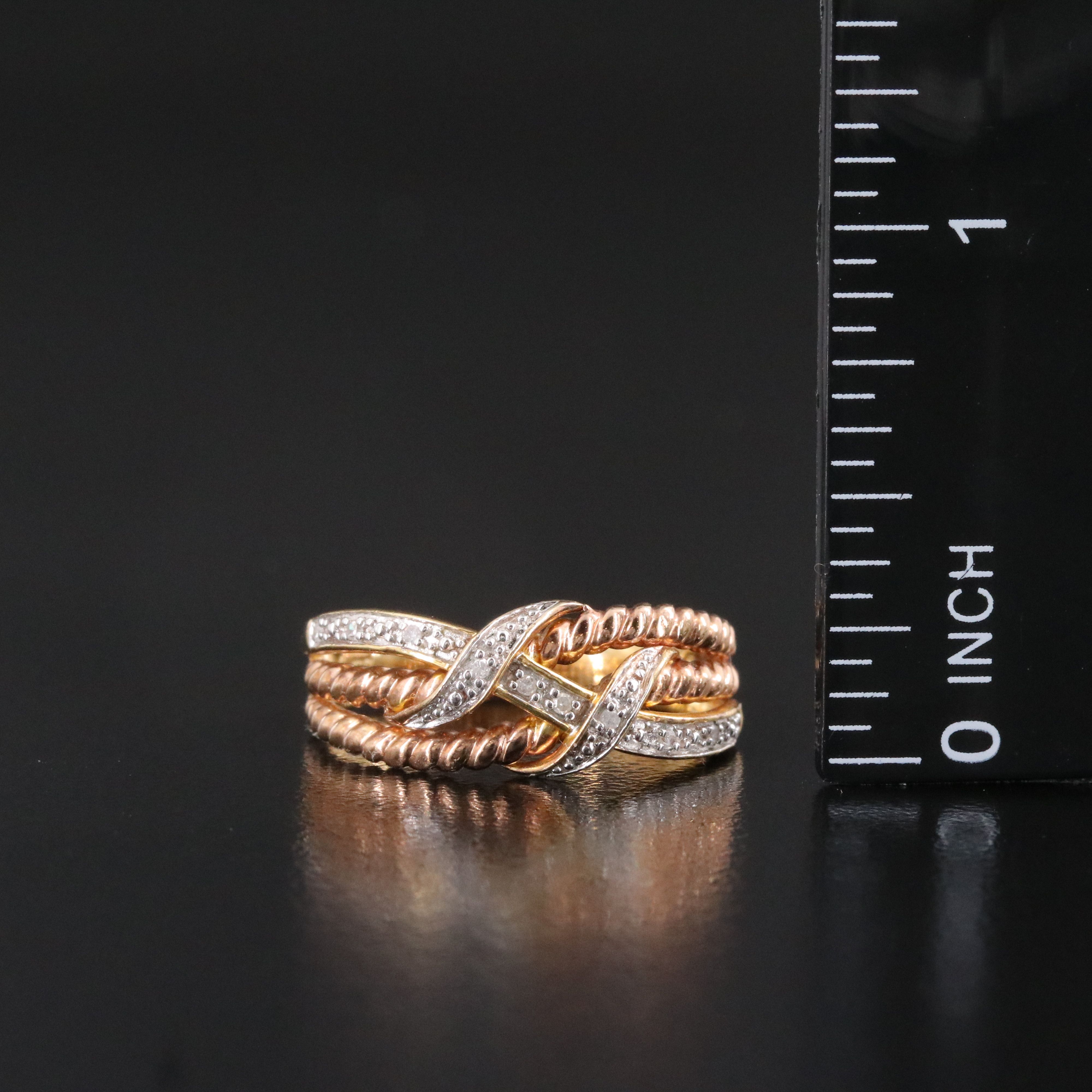 Sterling Crossover Diamond Band