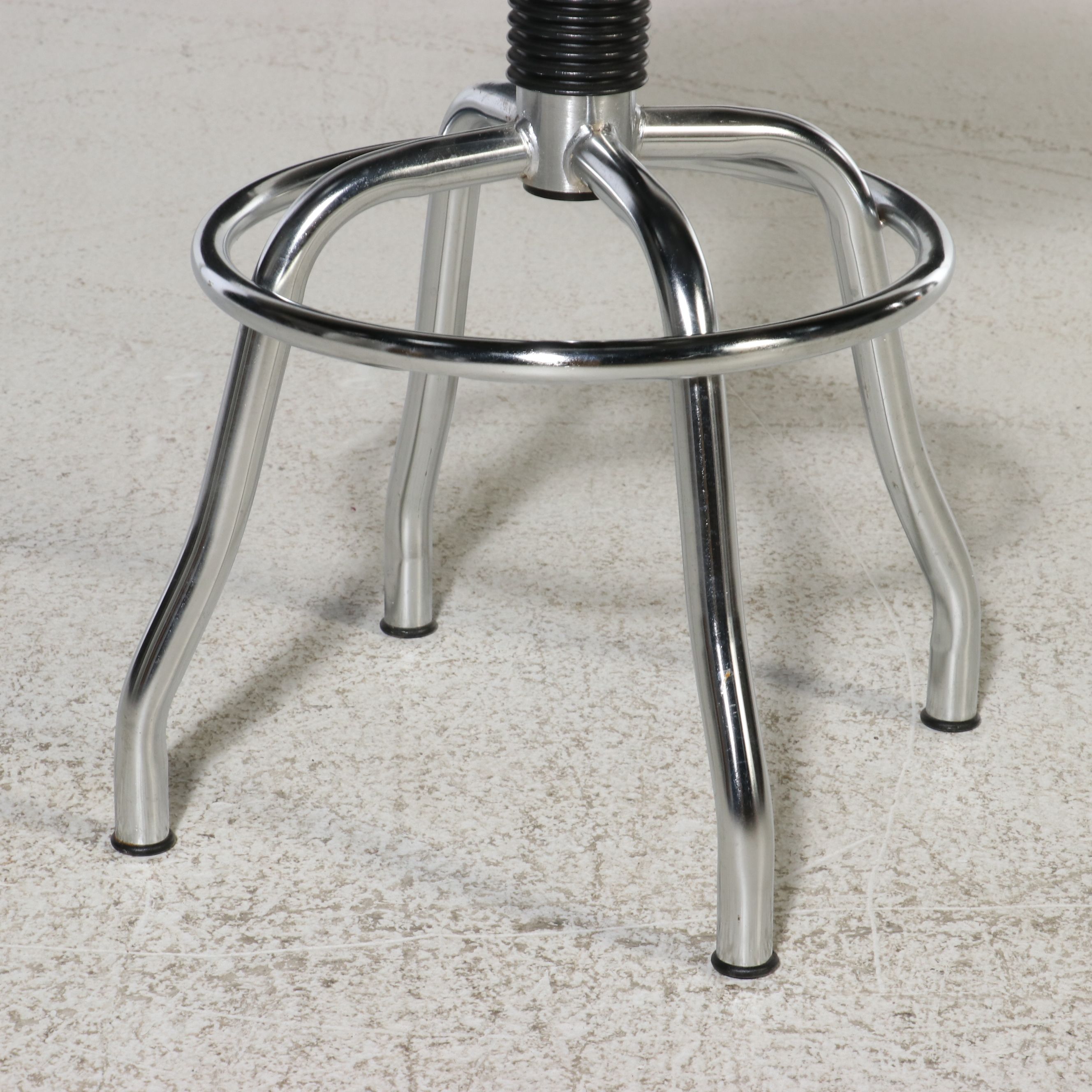 Set of Three Seville Classics Stainless Steel Pneumatic Work Stools
