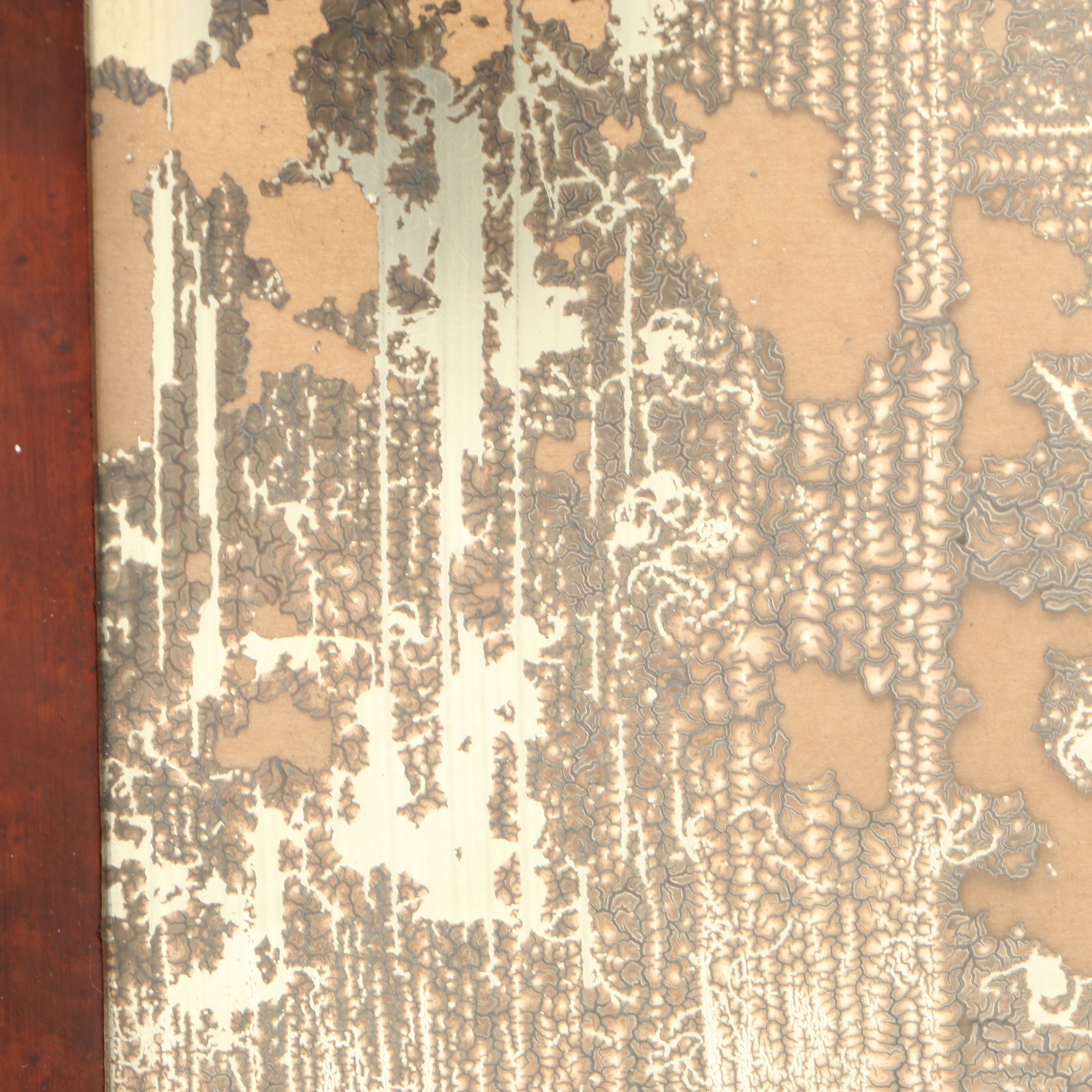 Federal Style Brass Candle Sconce and Wooden Wall Mirror