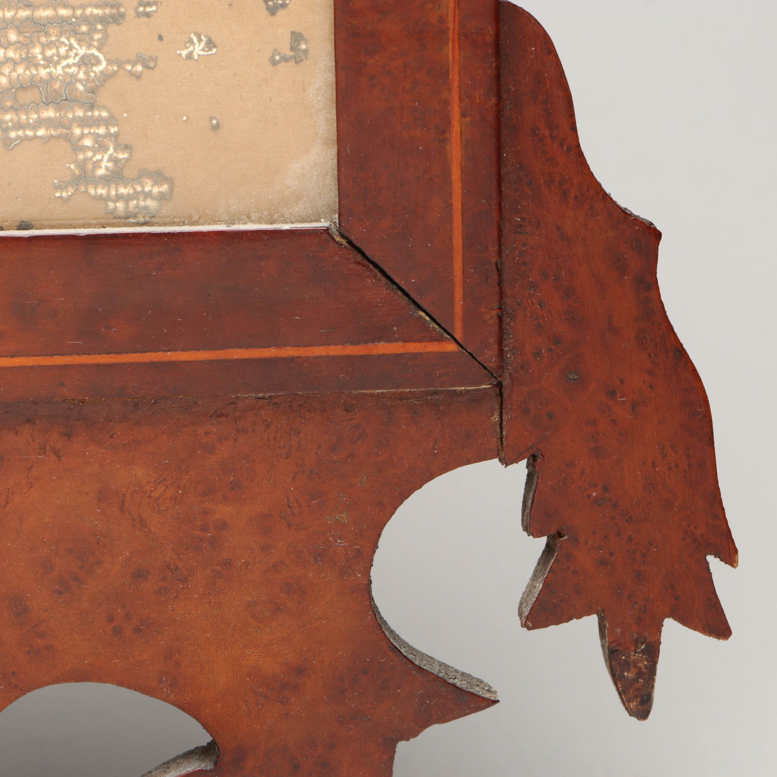 Federal Style Brass Candle Sconce and Wooden Wall Mirror