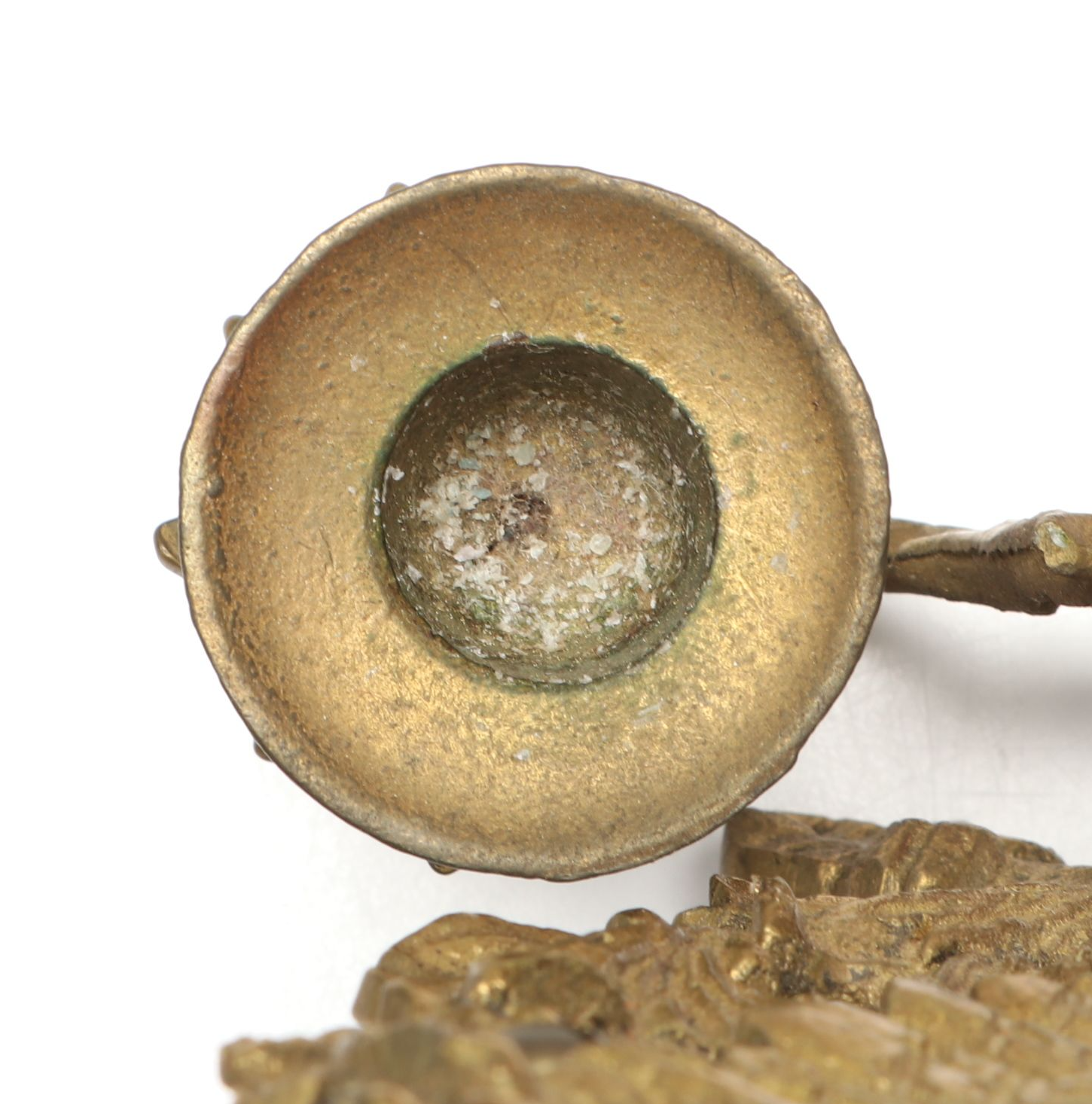 Federal Style Brass Candle Sconce and Wooden Wall Mirror