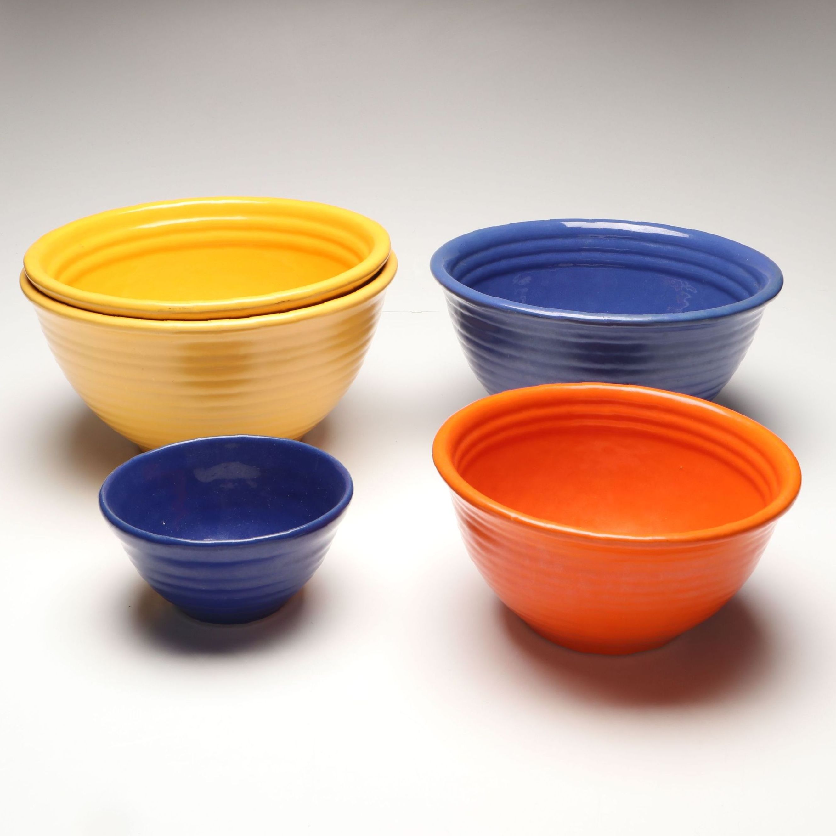 Bauer Mid Century Modern Ceramic Mixing Bowls