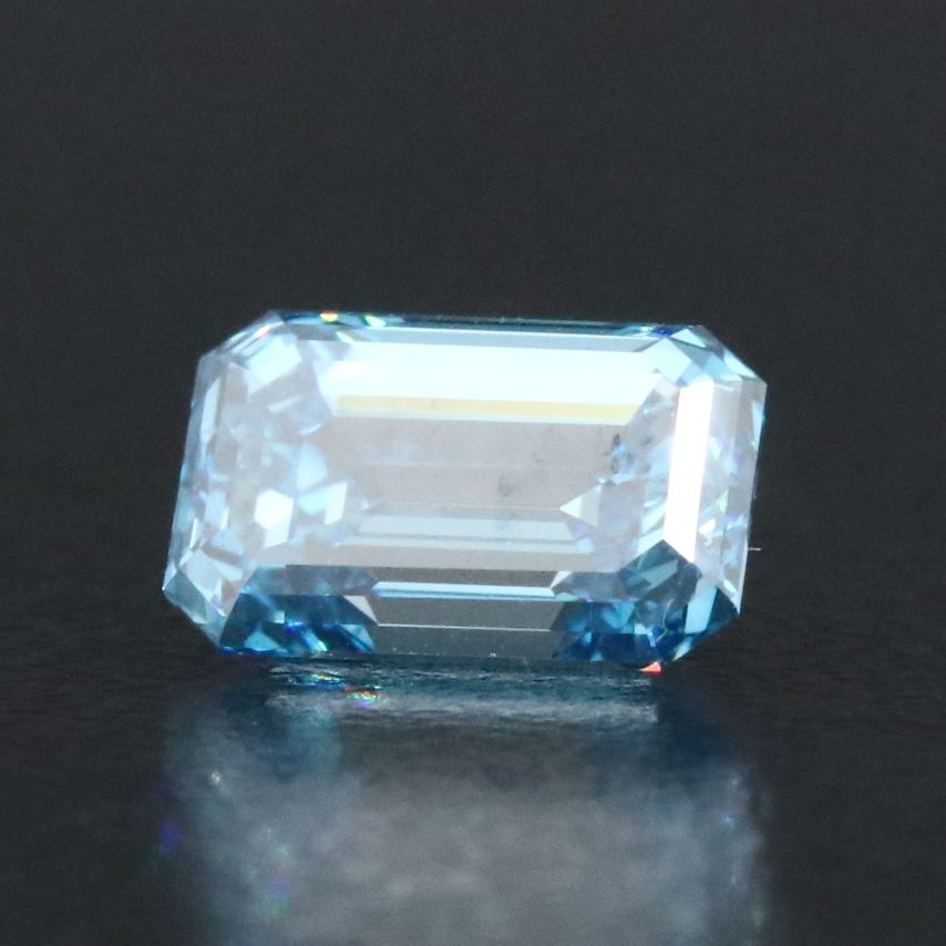 Loose 1.52 CT Lab Grown Fancy Vivid Blue Diamond with IGI Report