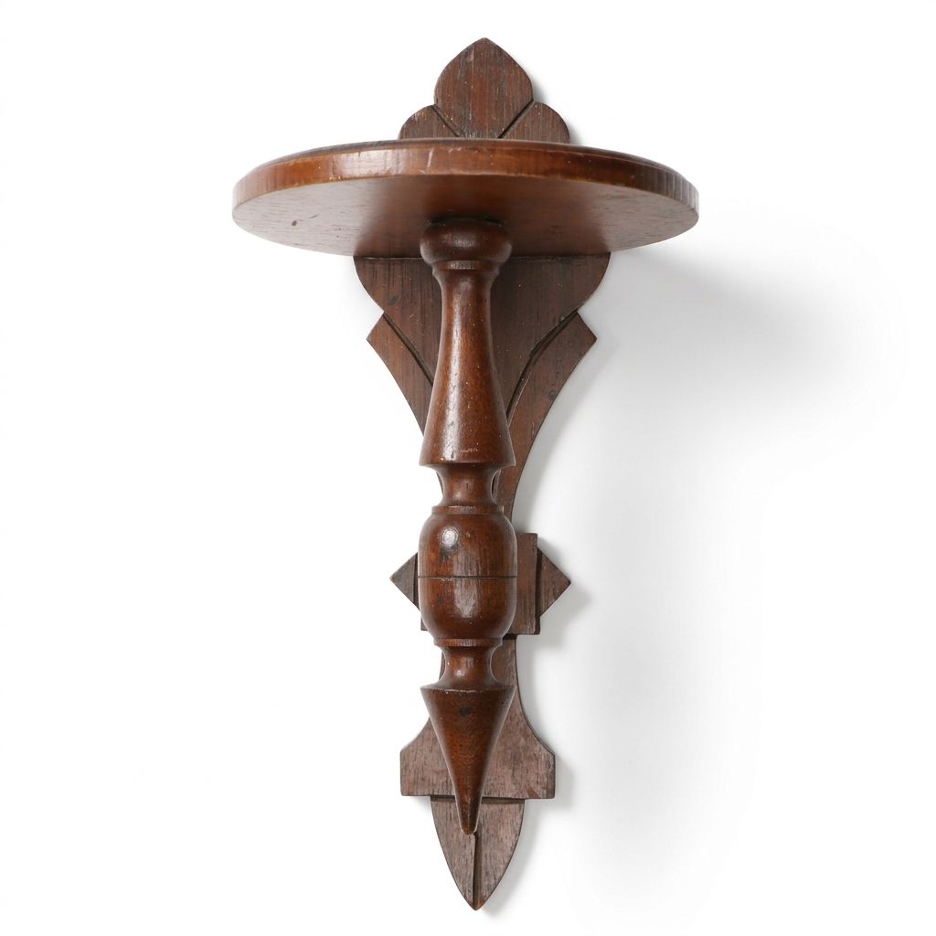Victorian Eastlake Carved Wood Sconce