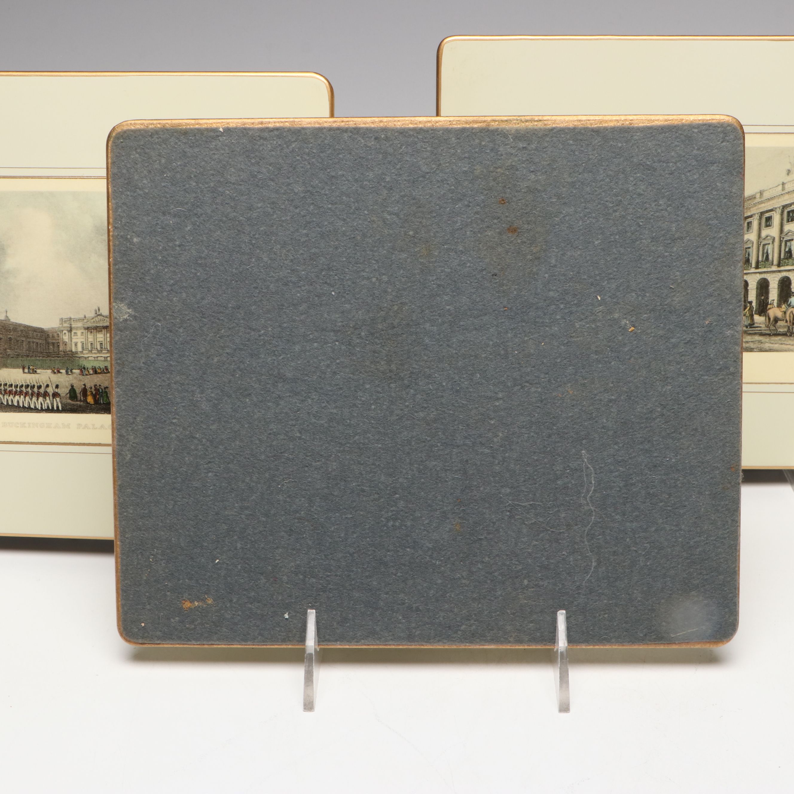 Victorian Style Prints of British Architecture on Resin Trivets