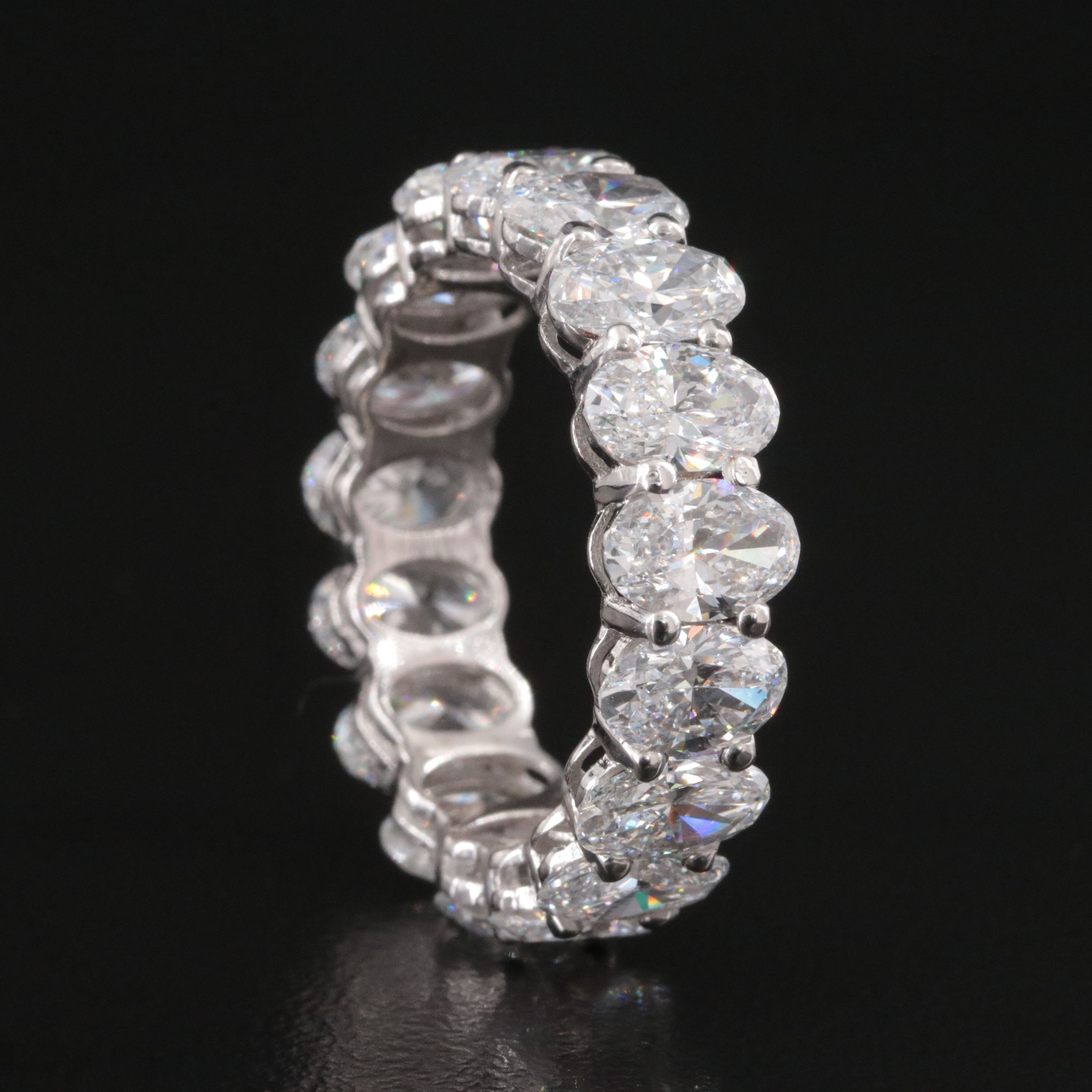 14K 6.67 CTW Lab Grown Diamond Eternity Band with IGI Jewelry Report
