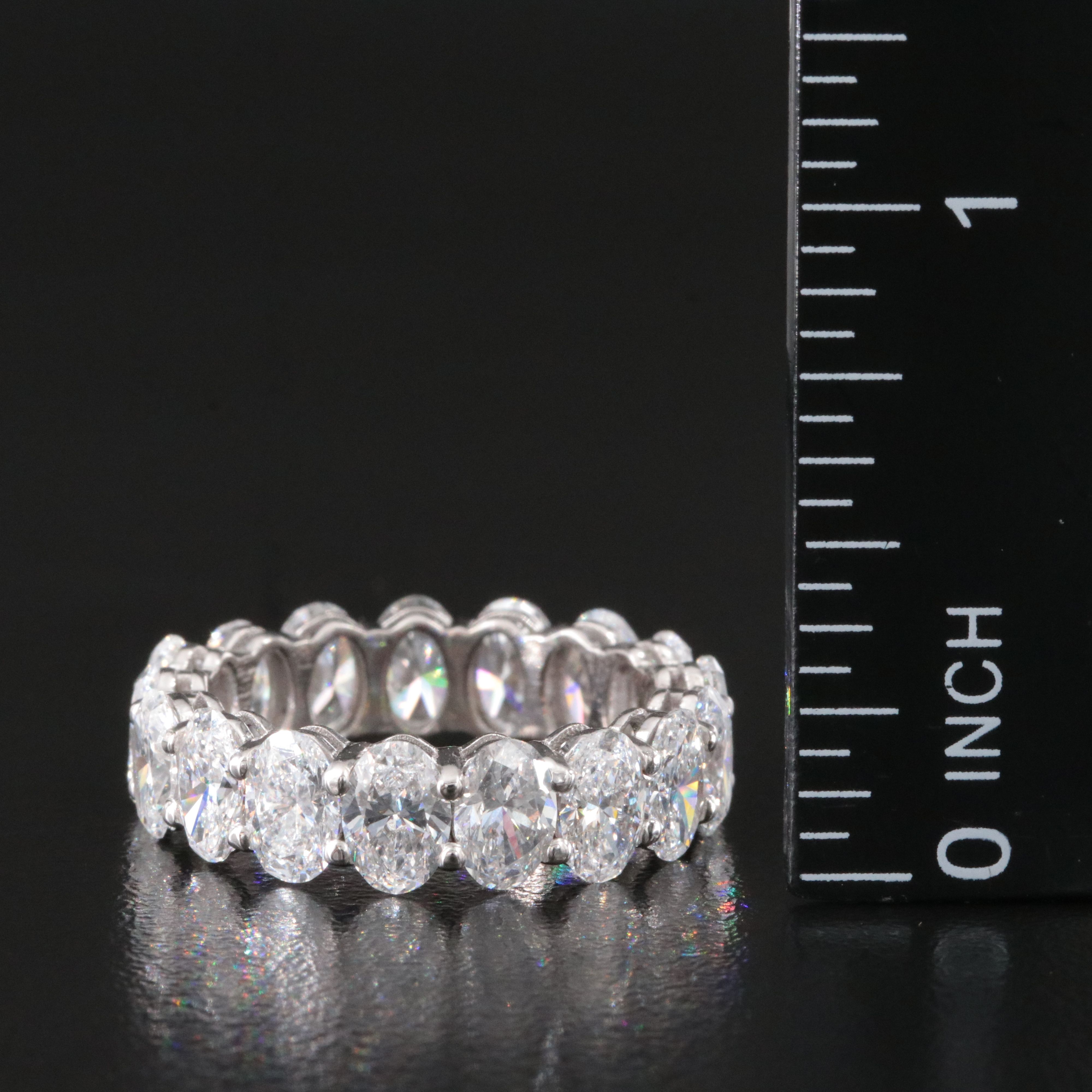 14K 6.67 CTW Lab Grown Diamond Eternity Band with IGI Jewelry Report