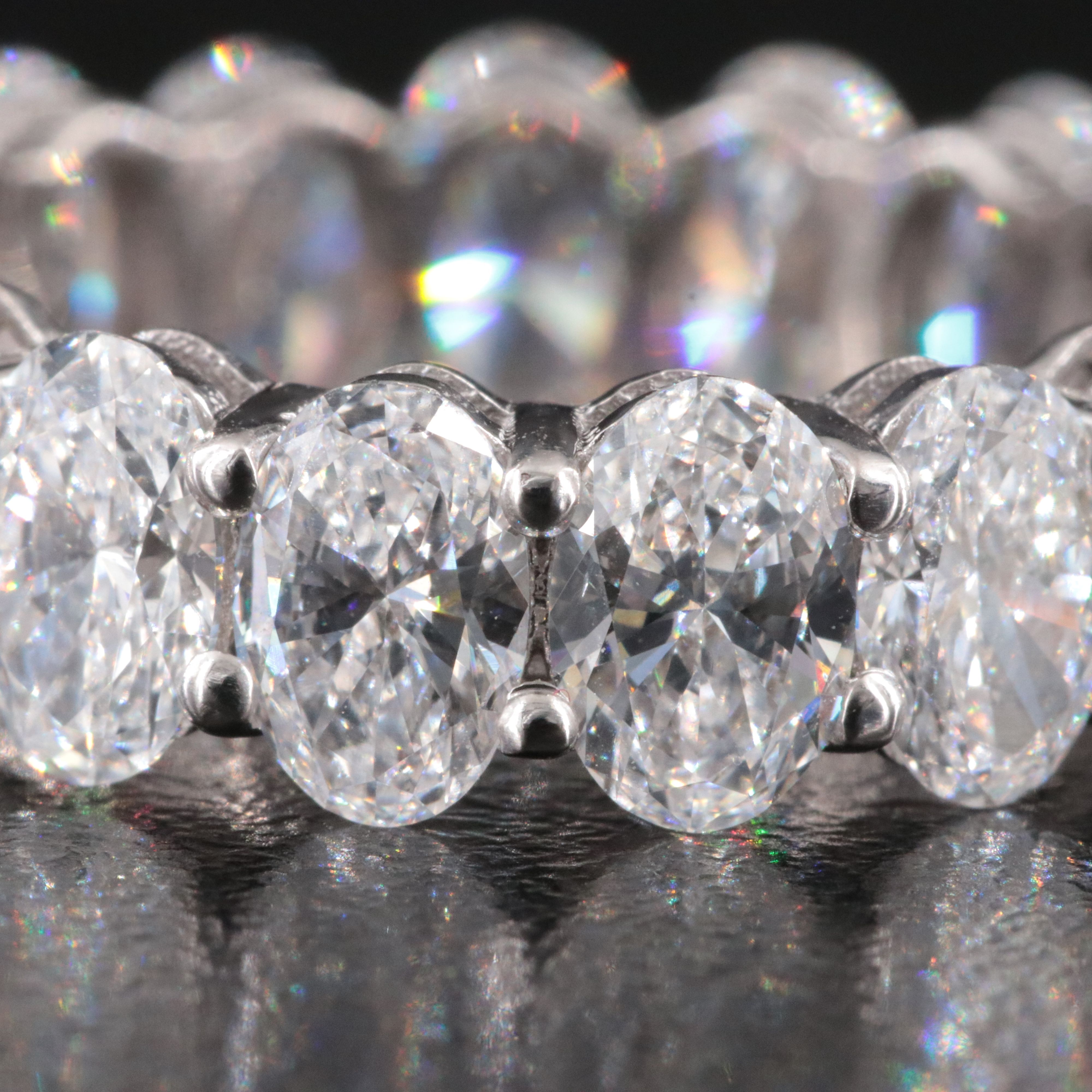 14K 6.67 CTW Lab Grown Diamond Eternity Band with IGI Jewelry Report