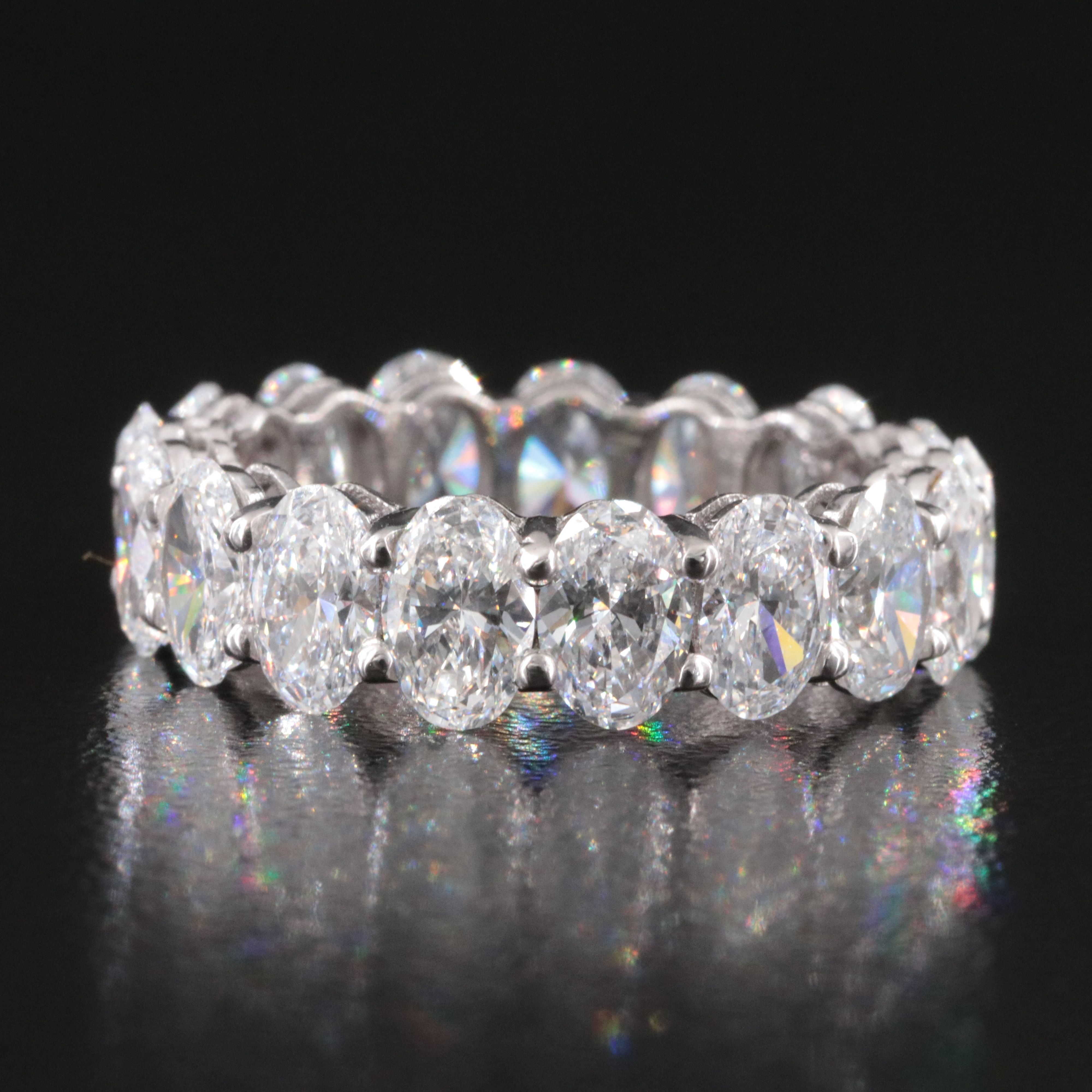 14K 6.67 CTW Lab Grown Diamond Eternity Band with IGI Jewelry Report