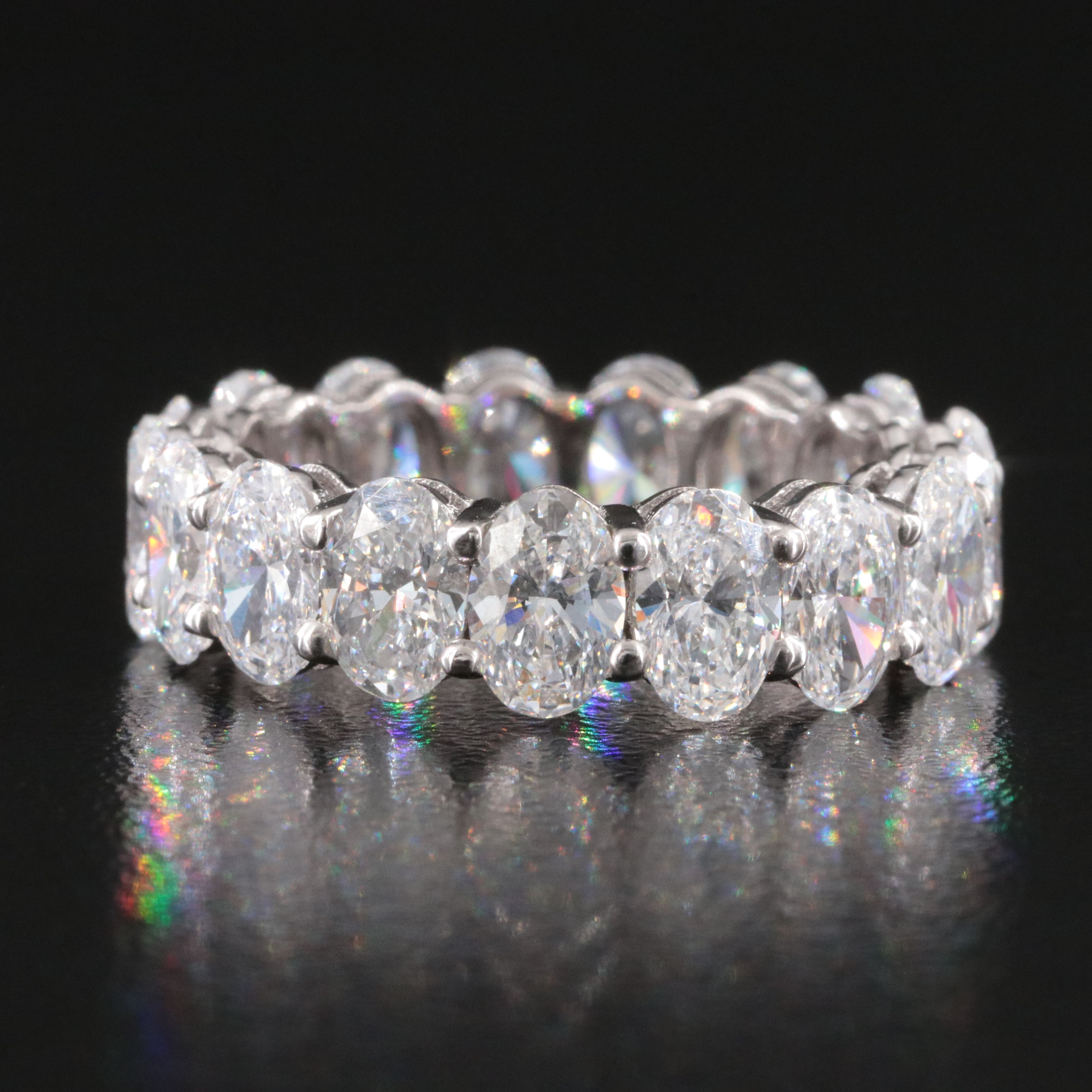 14K 6.67 CTW Lab Grown Diamond Eternity Band with IGI Jewelry Report