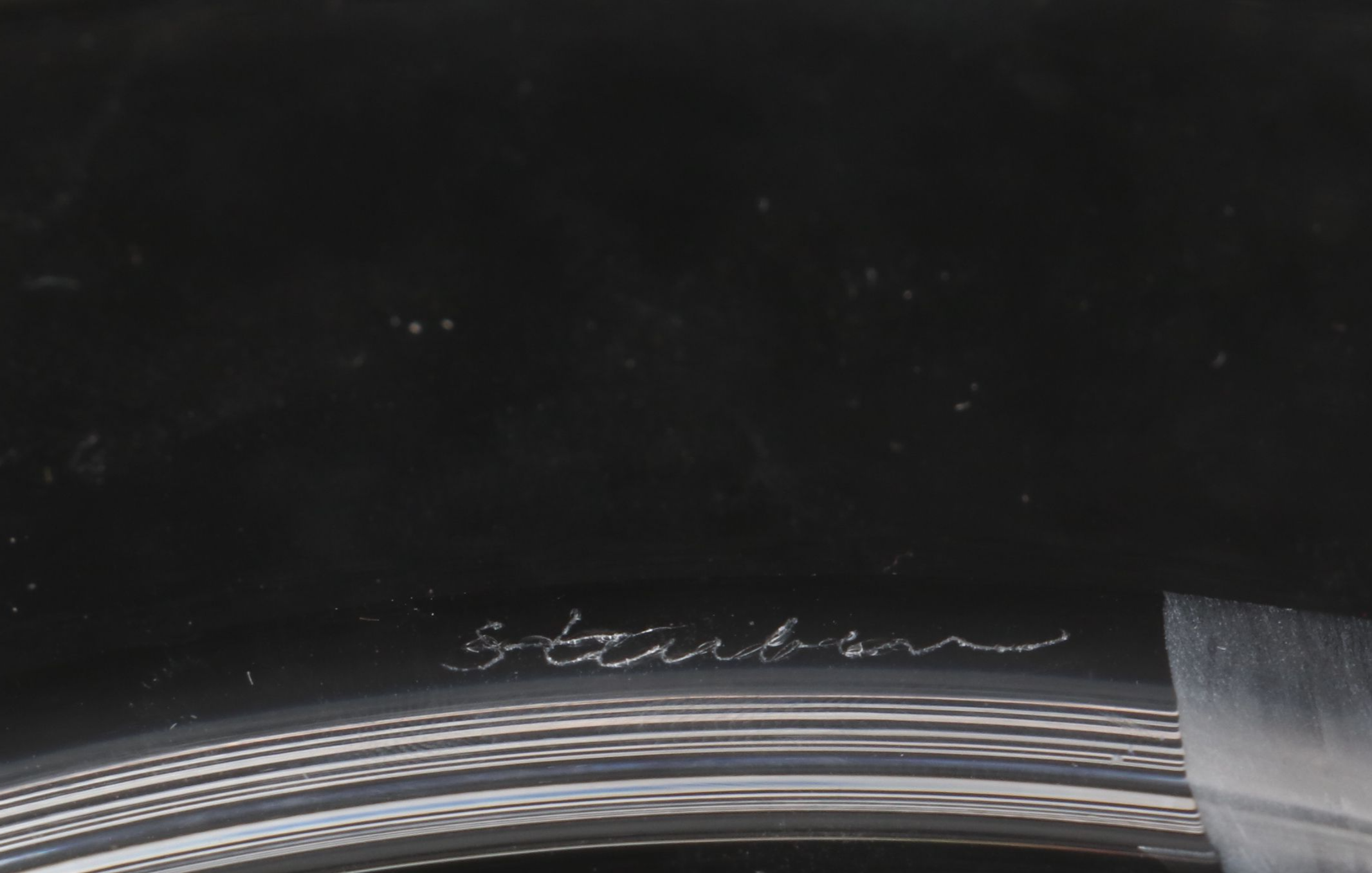 Steuben Glass "Audubon Birds" Etched Crystal Decorative Plates with Metal Stands