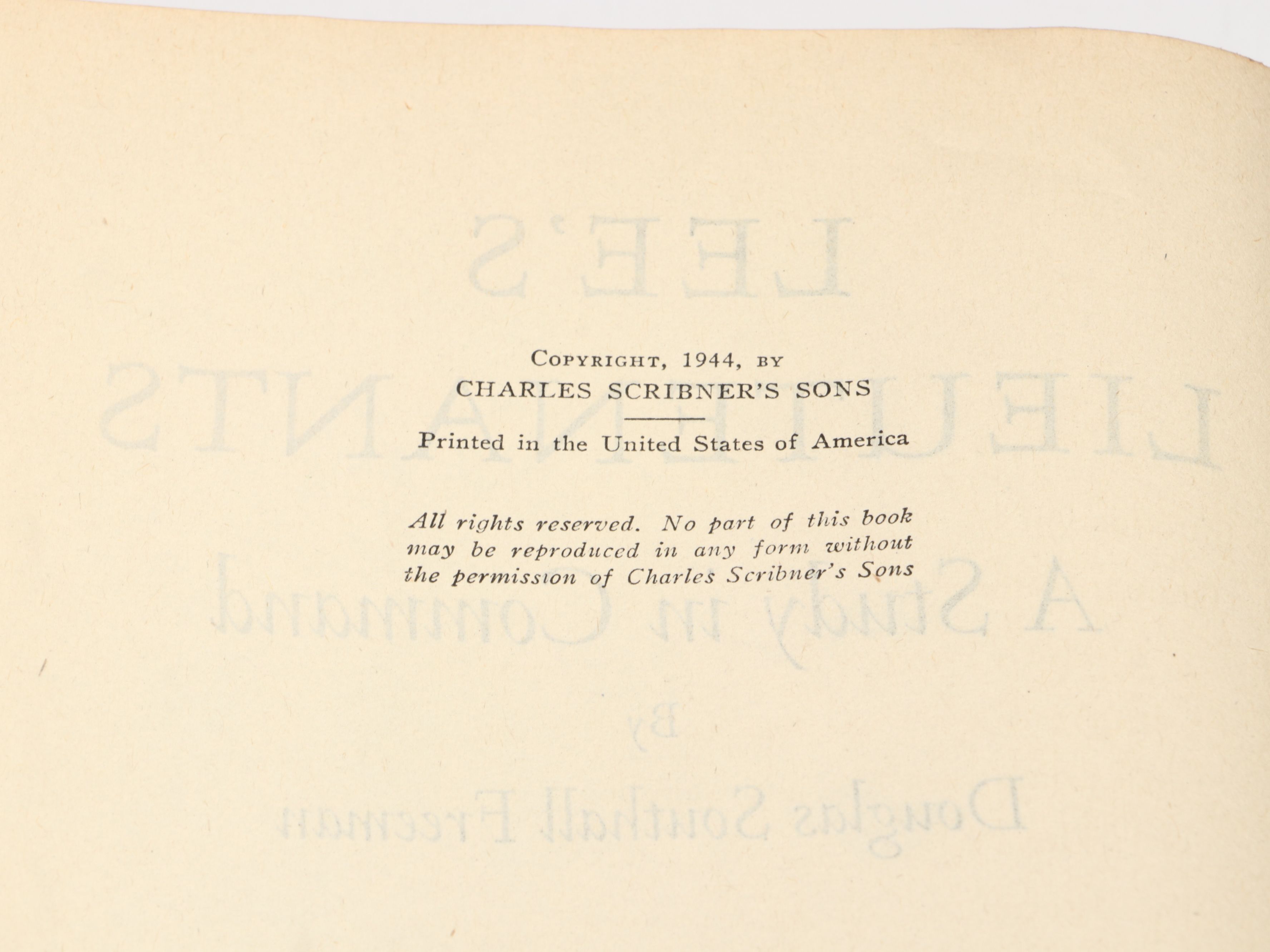 "Lee's Lieutenants" By Douglas Southall Freeman, Complete Set