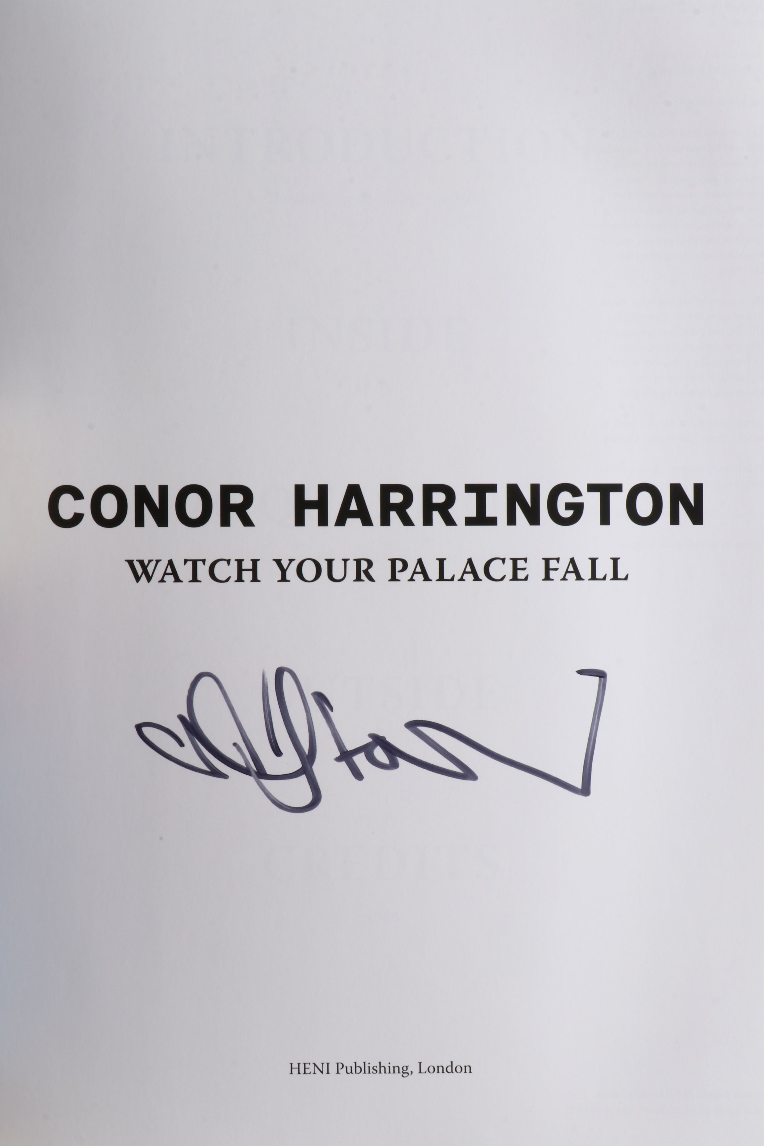 Signed "Watch Your Palace Fall" by Conor Harrington and More Books