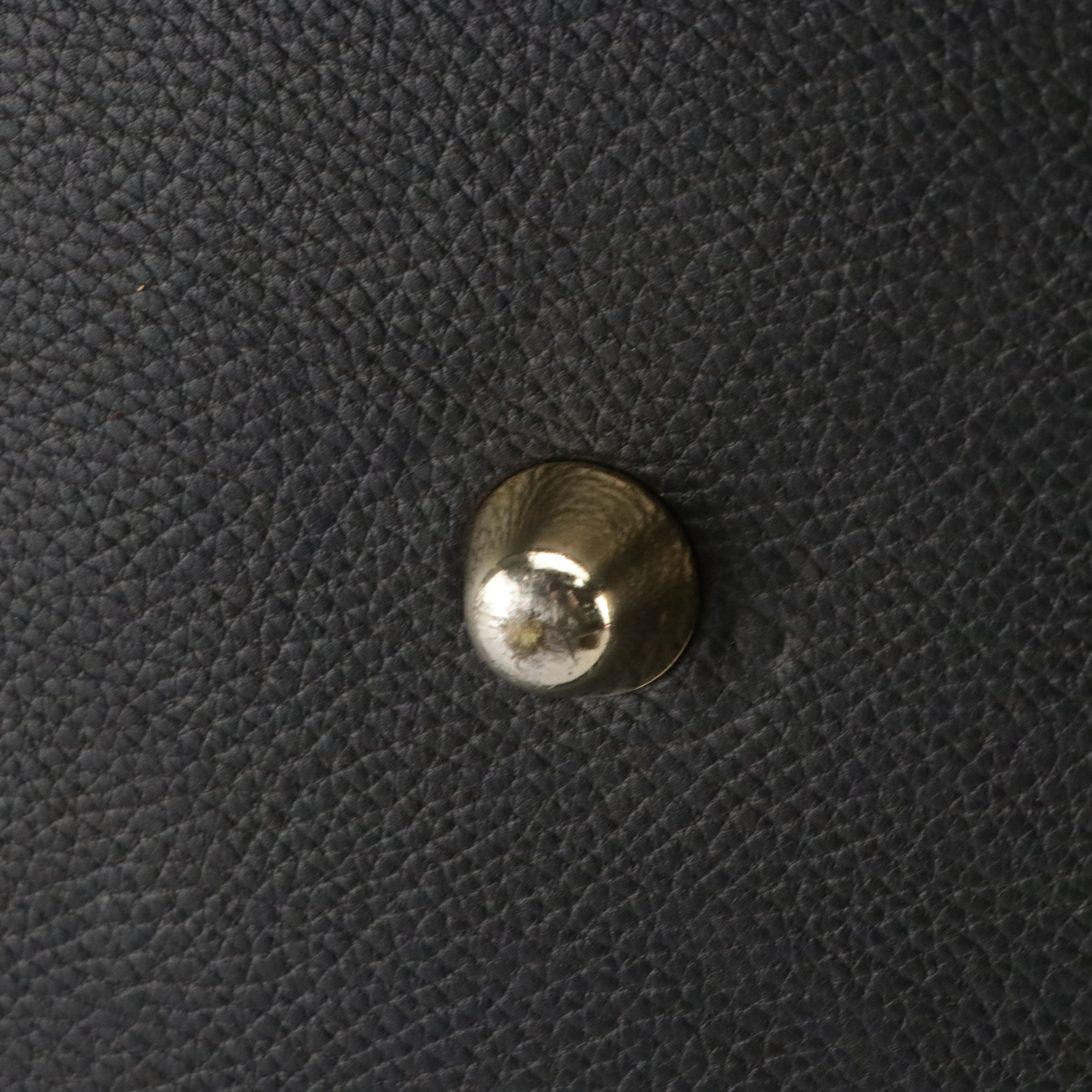 Gucci Vintage Large Work Satchel Bag in Black Grained Calfskin Leather