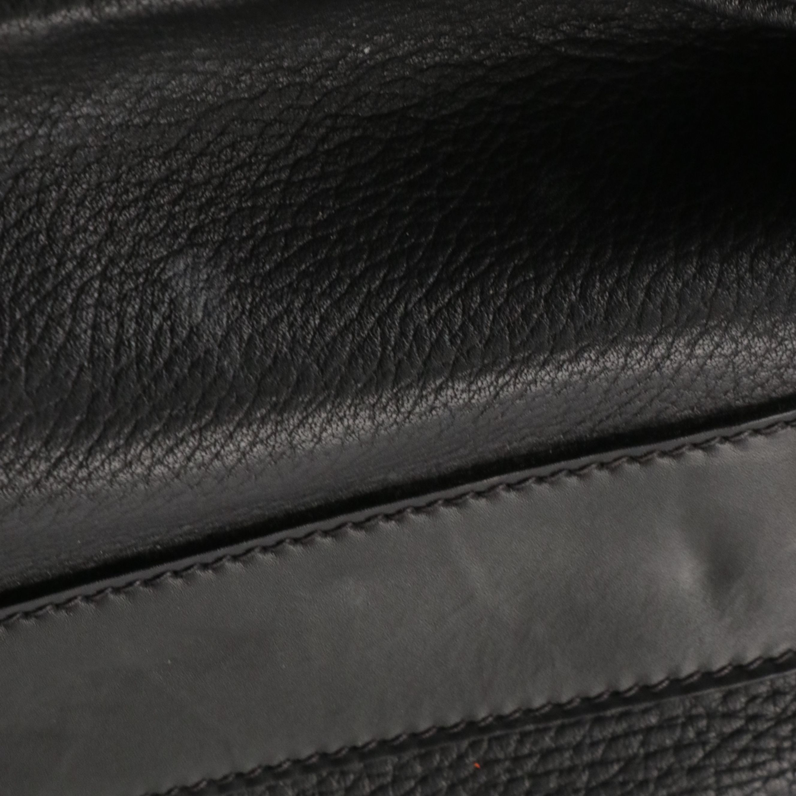 Gucci Vintage Large Work Satchel Bag in Black Grained Calfskin Leather