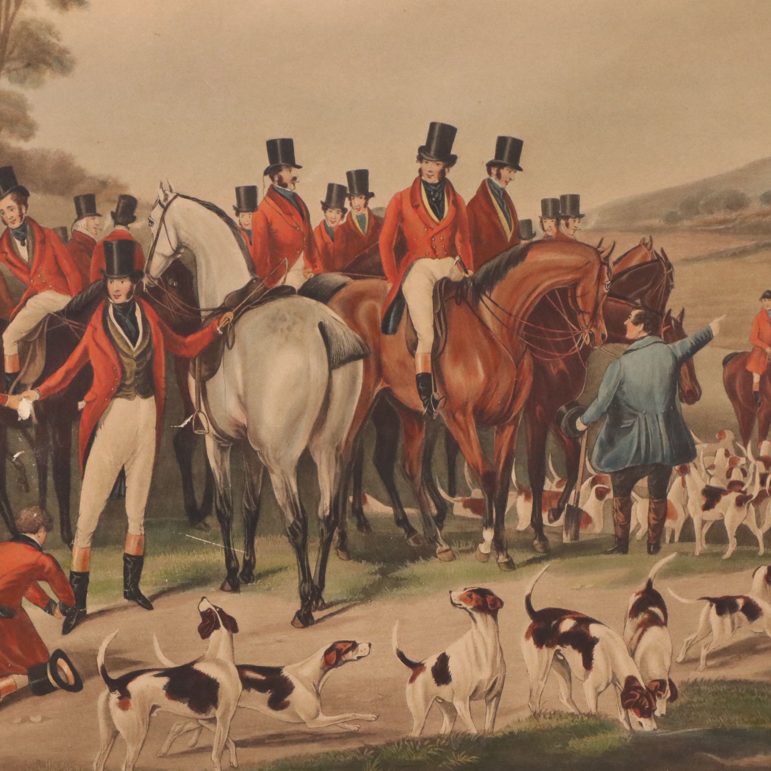 After Francis Calcraft Turner Aquatint Etching "The Noble Tips," 1842