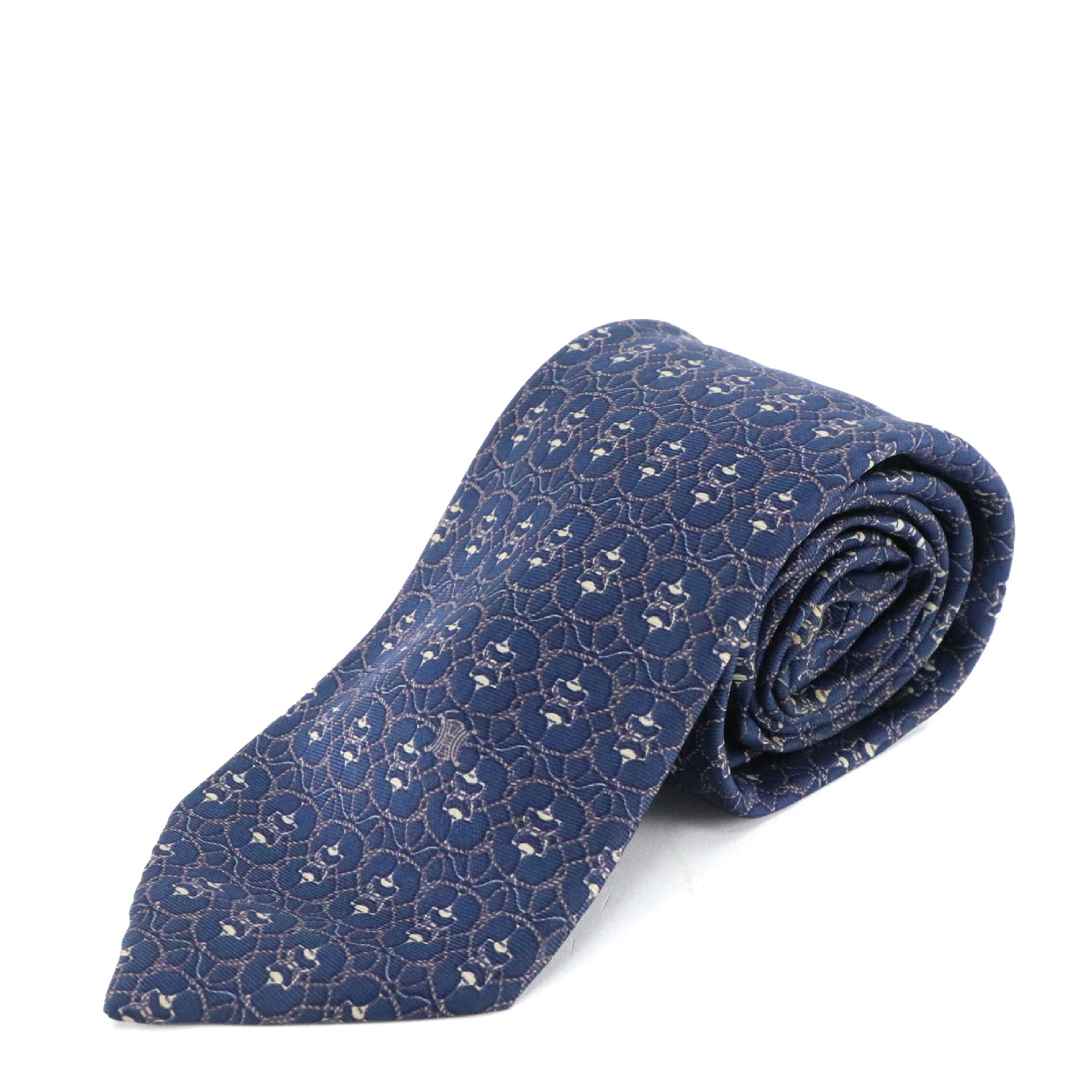Céline Printed Silk Necktie
