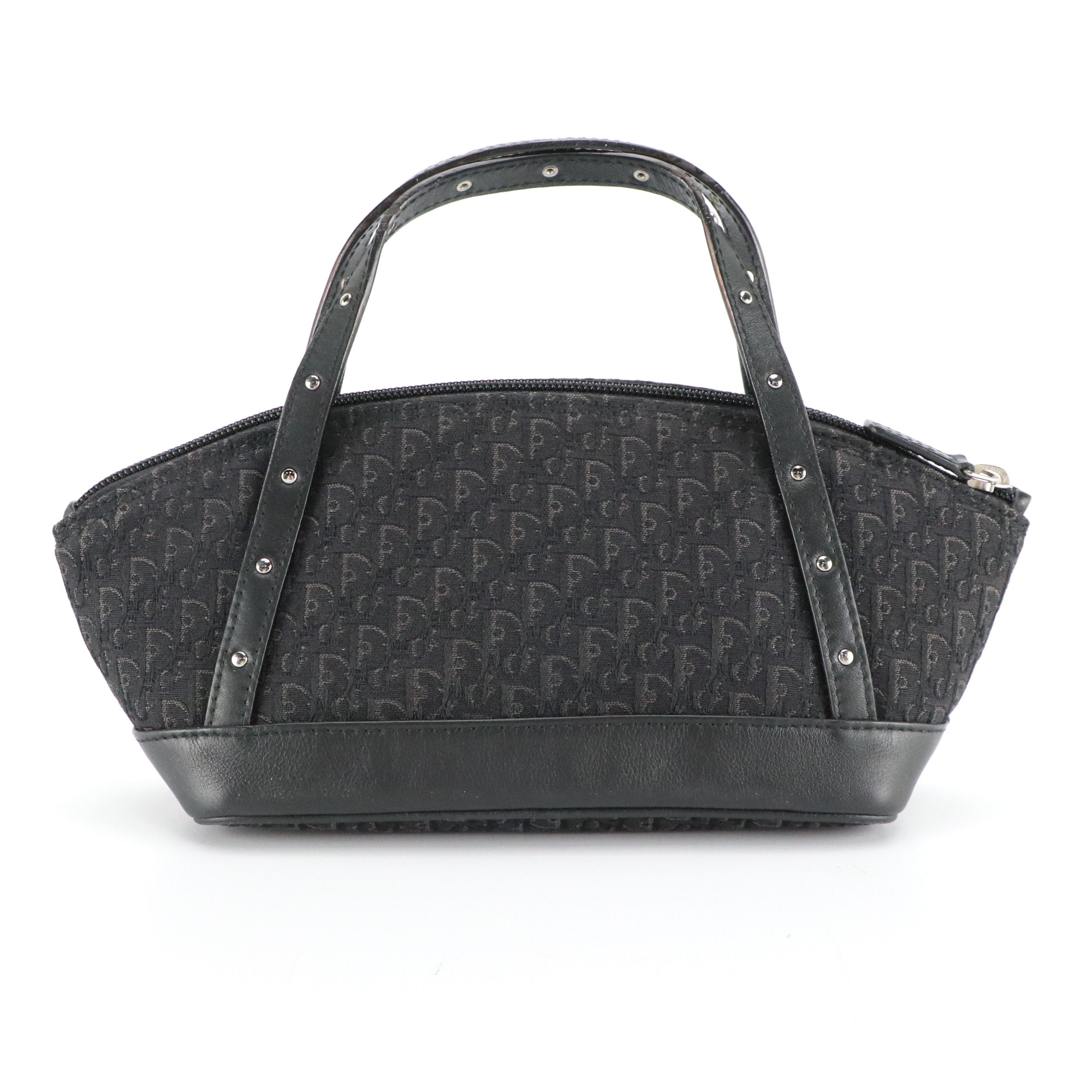 Christian Dior Street Chic Trotter Jacquard and Studded Leather Mini Handbag