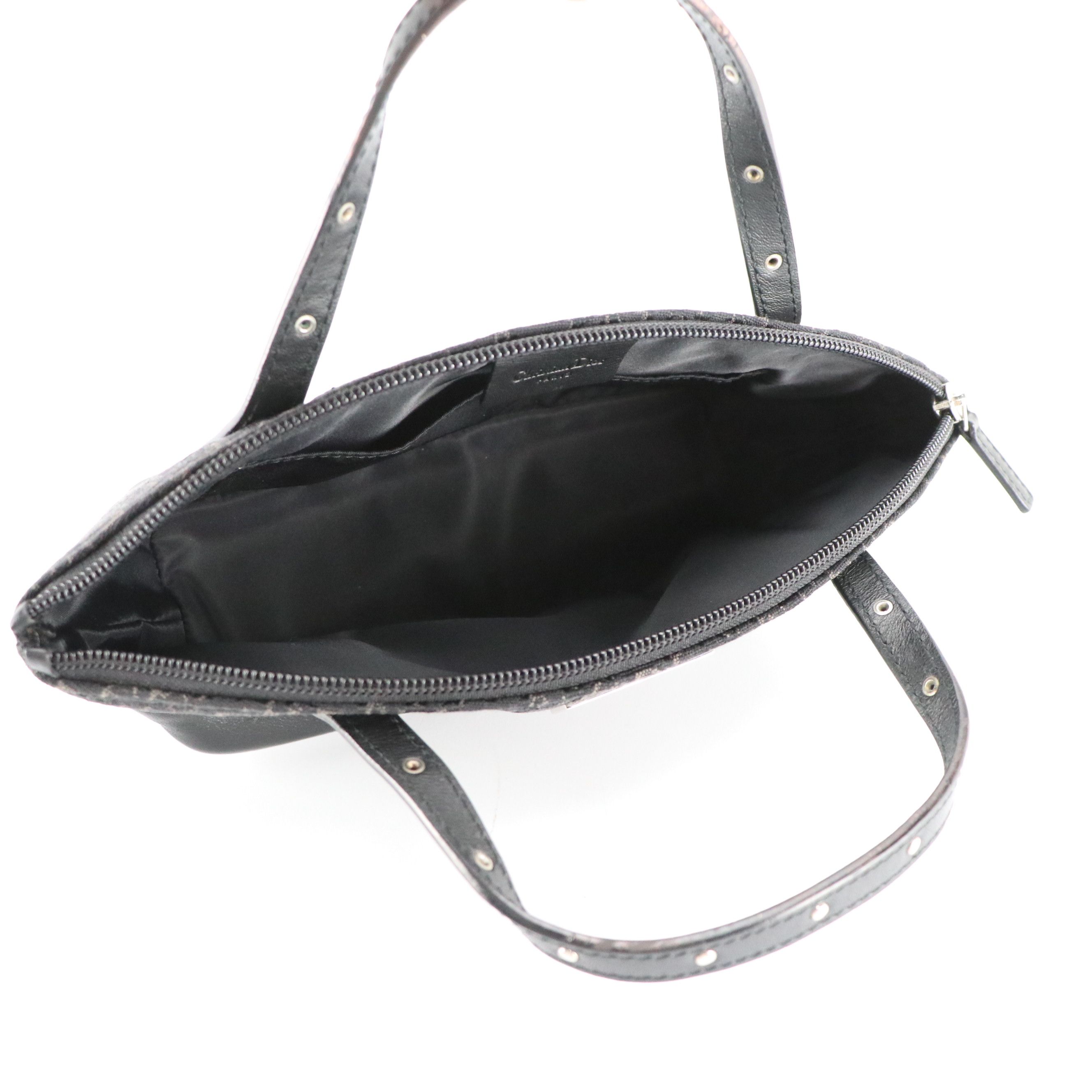 Christian Dior Street Chic Trotter Jacquard and Studded Leather Mini Handbag