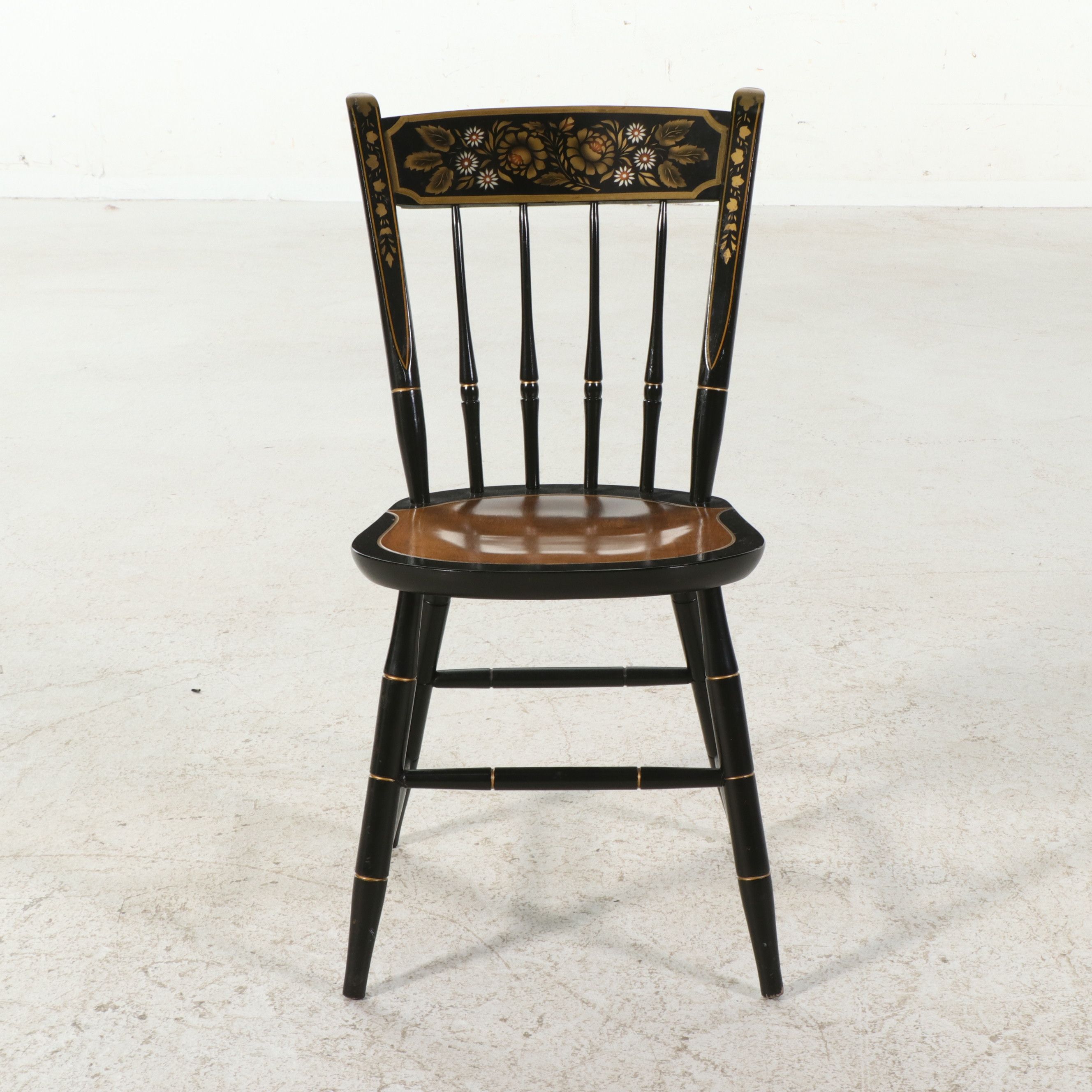Nichols & Stone Stenciled Hitchcock-Style Side Chair, Mid to Late 20th Century