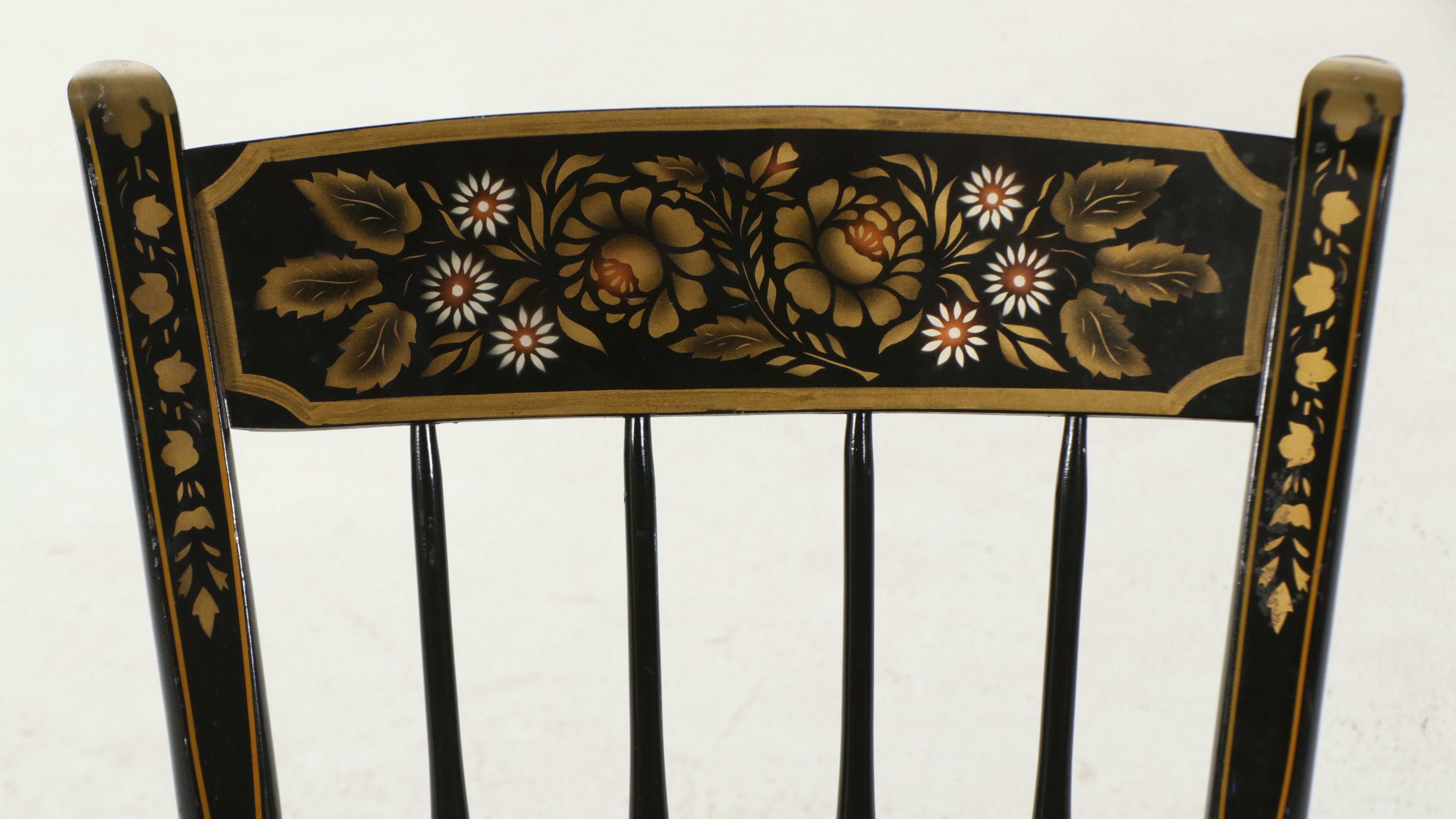 Nichols & Stone Stenciled Hitchcock-Style Side Chair, Mid to Late 20th Century