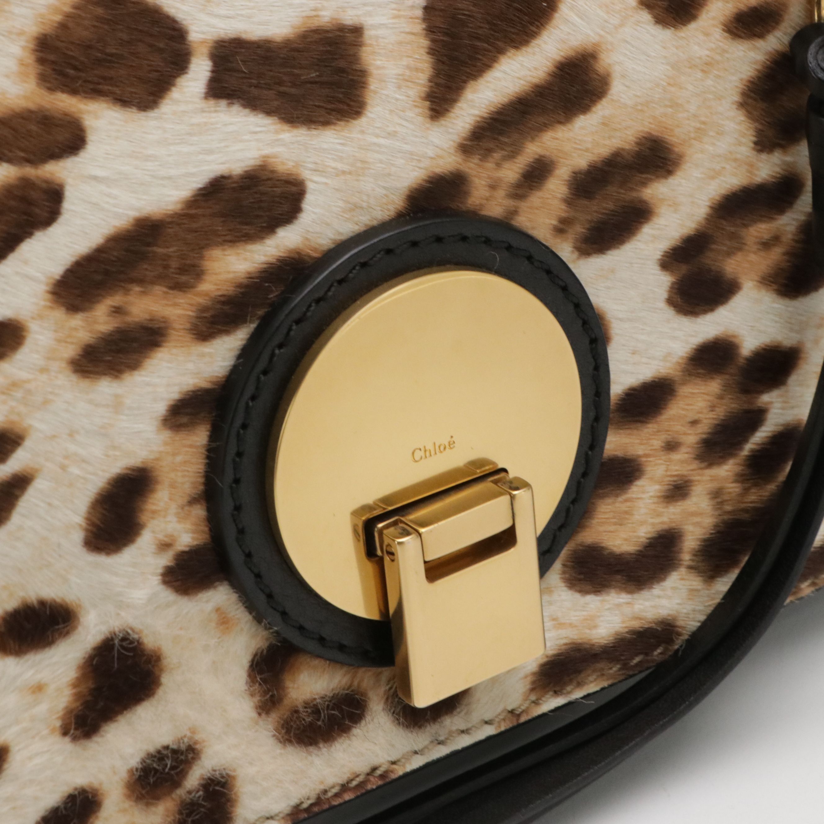 Chloé Leopard Dyed Calf Hair and Leather Indy Two-Way Bag